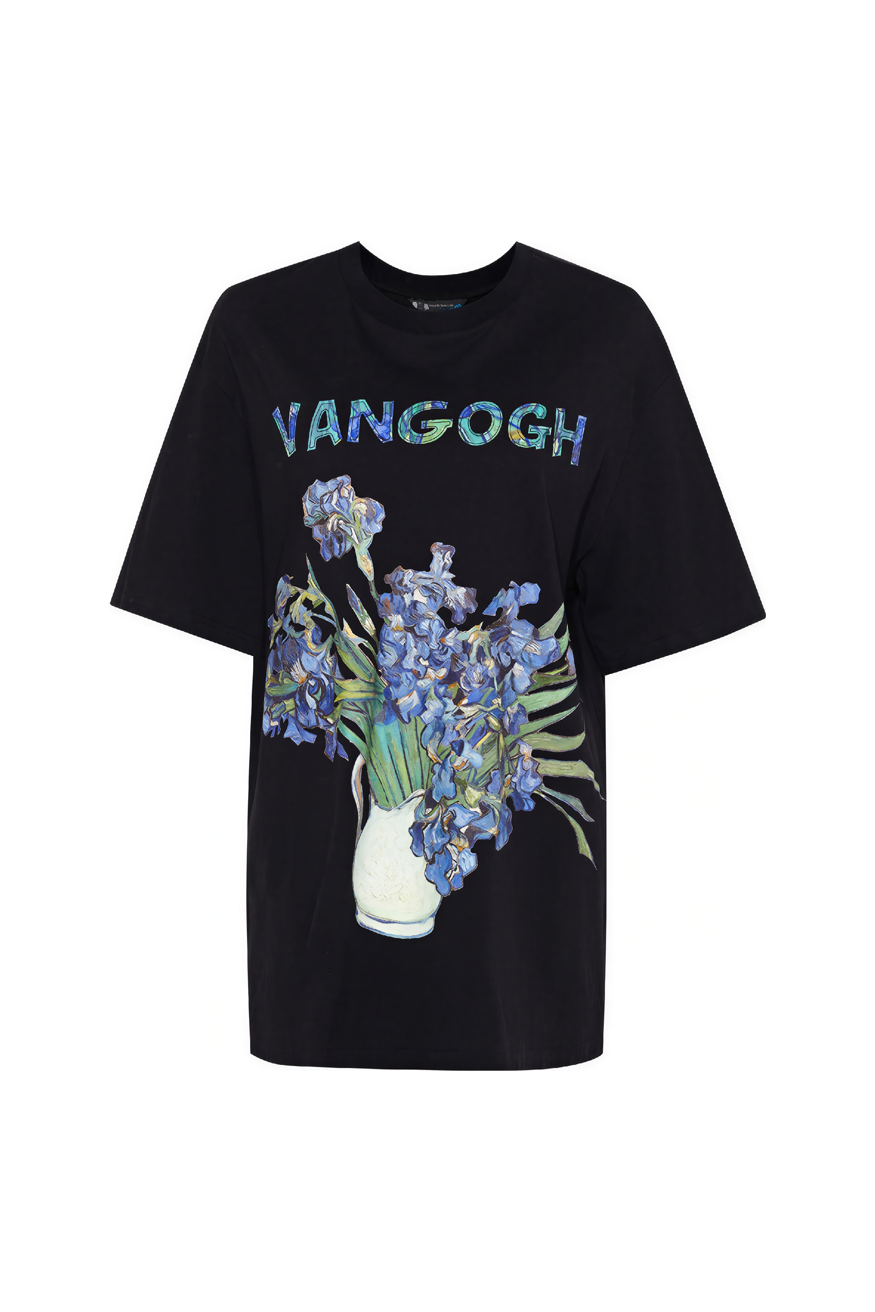 Van Gogh-Inspired Applique Print Cotton T-Shirt | LYONSENS Women's Fashion