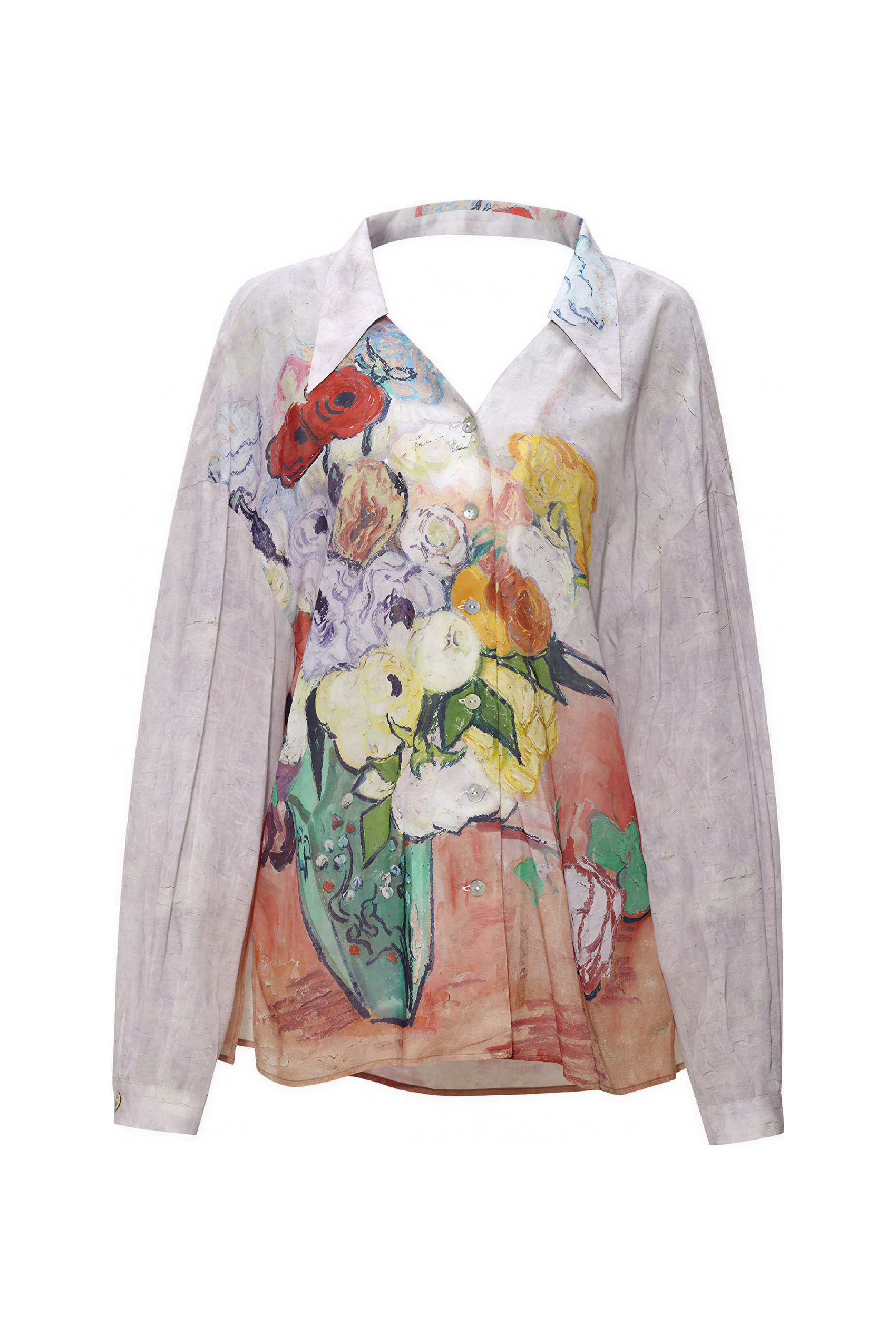 Van Gogh-Inspired Lightweight Long-Sleeve Shirt