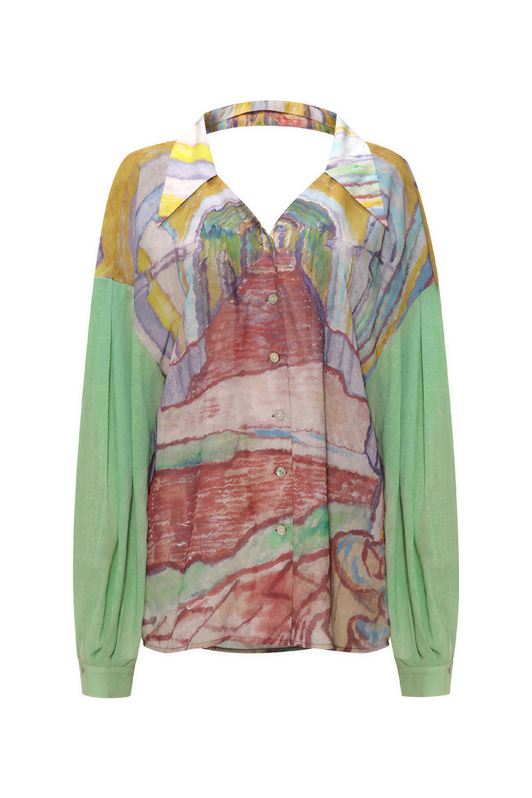 Van Gogh-Inspired Lightweight Long-Sleeve Shirt