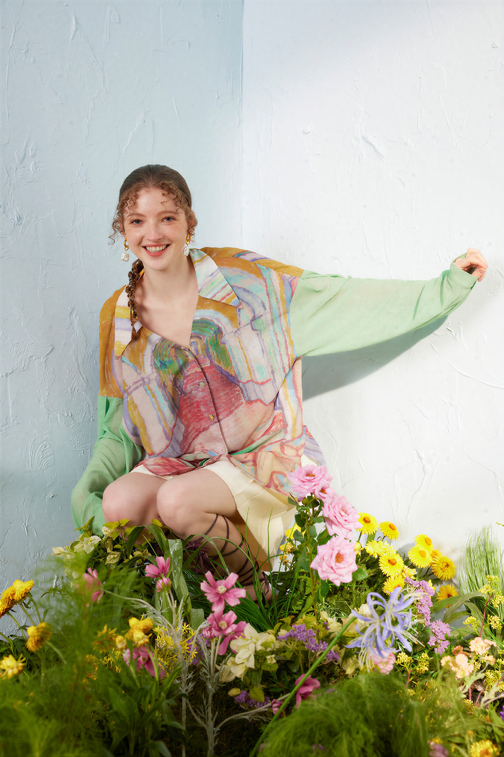 Van Gogh-Inspired Lightweight Long-Sleeve Shirt