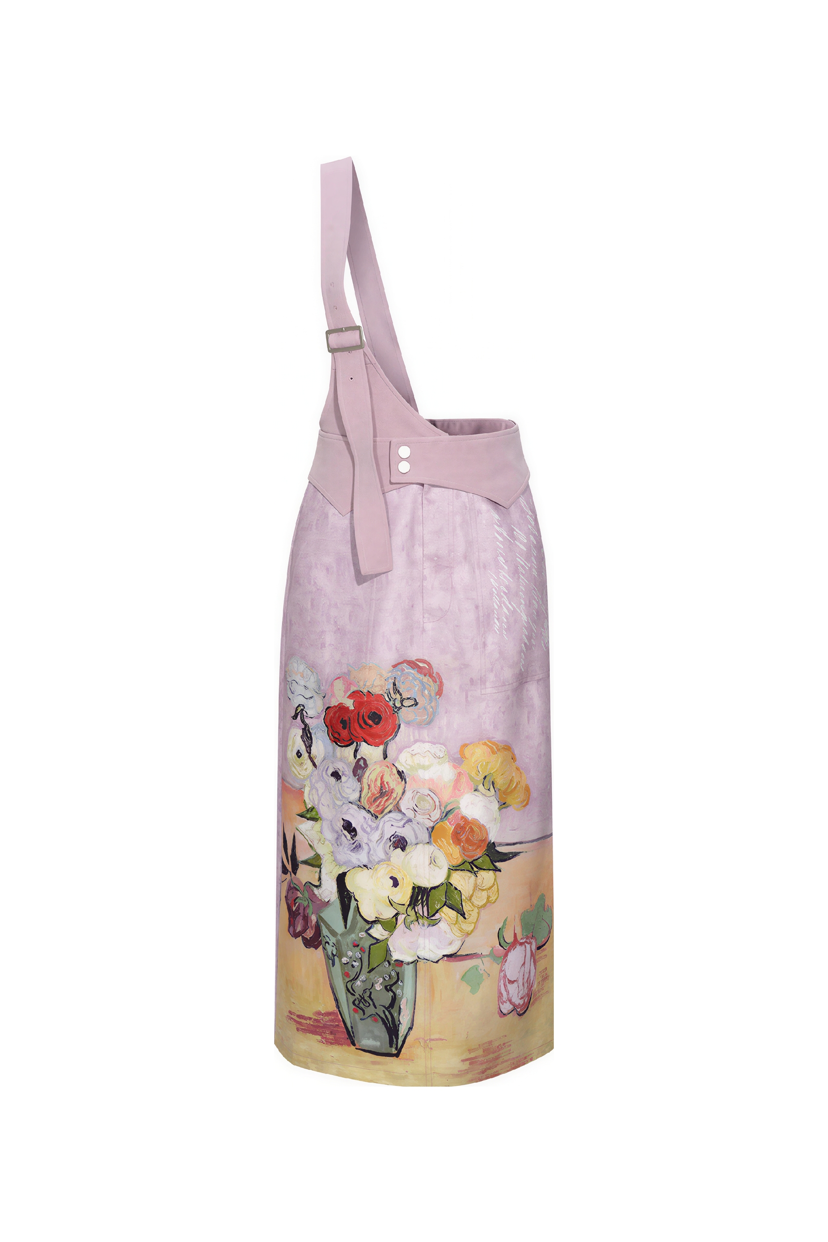 Van Gogh-Inspired High-Waist A-Line Art Print Skirt