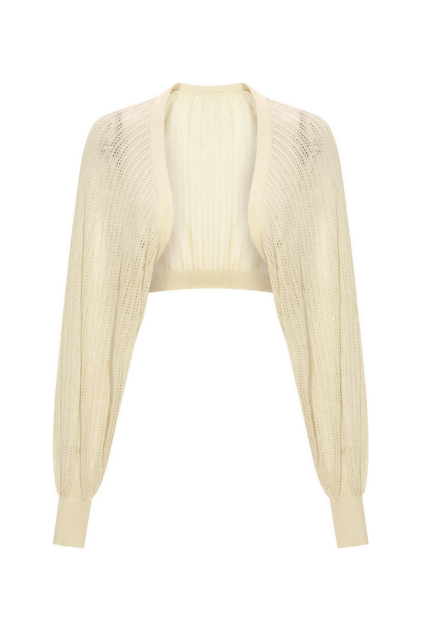 Open-Knit Cropped Cardigan