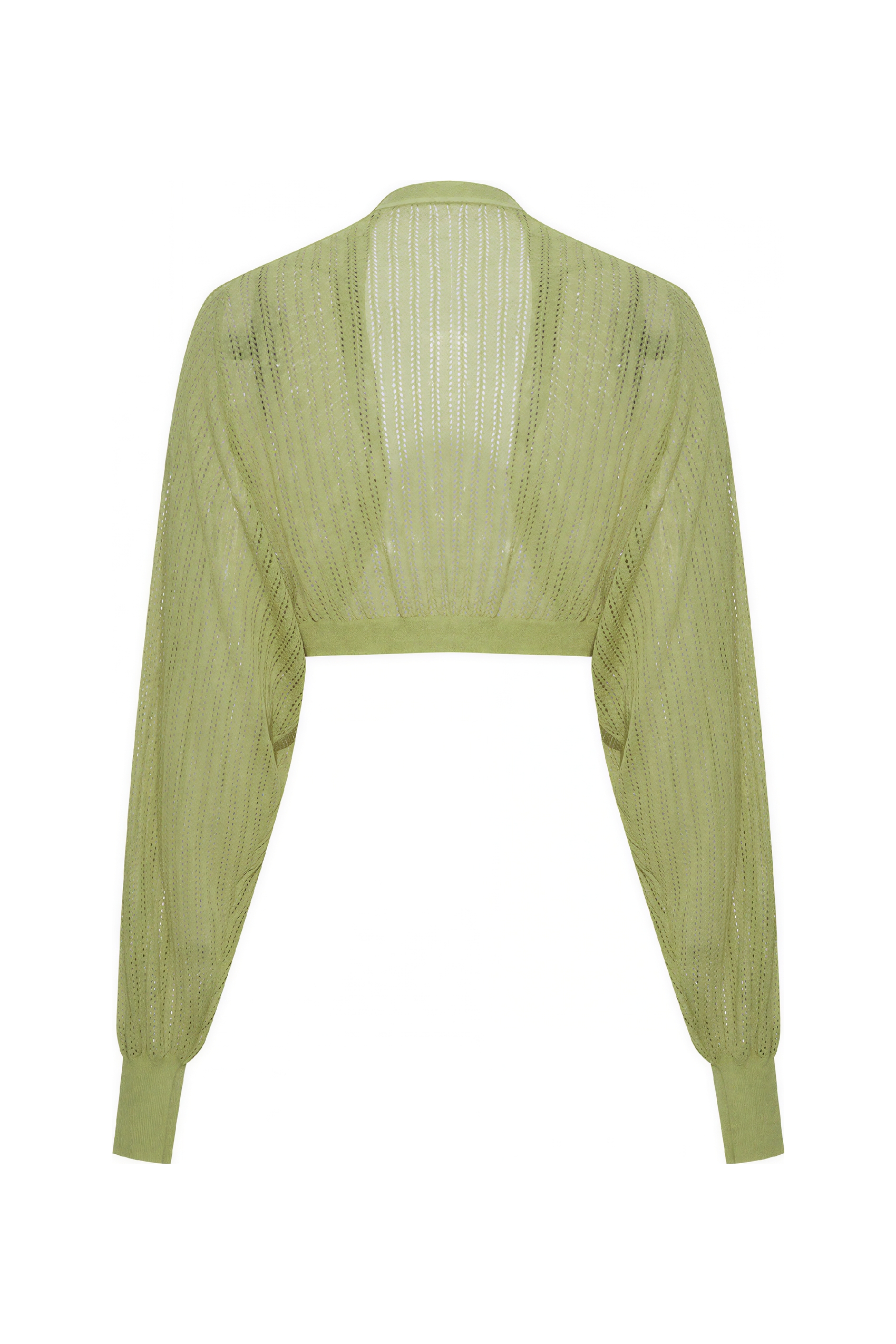 Open-Knit Cropped Cardigan