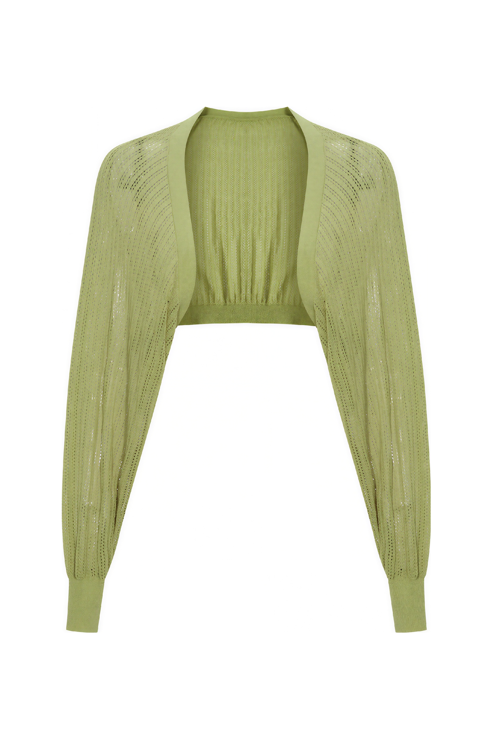 Open-Knit Cropped Cardigan