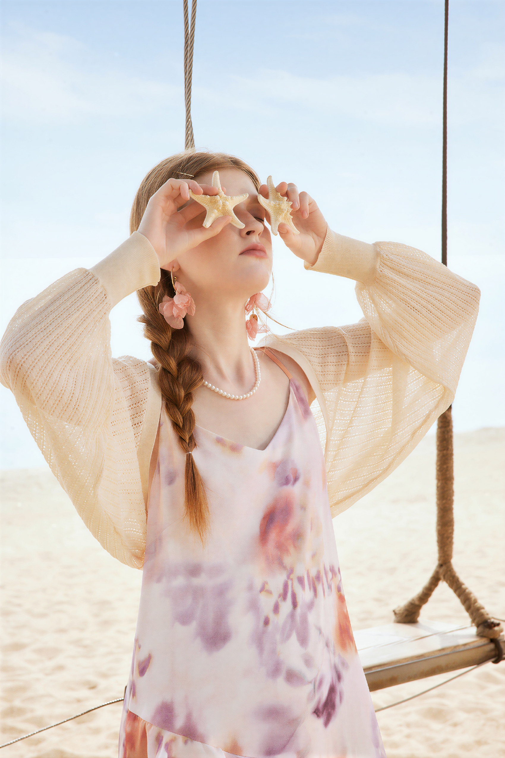 Open-Knit Cropped Cardigan