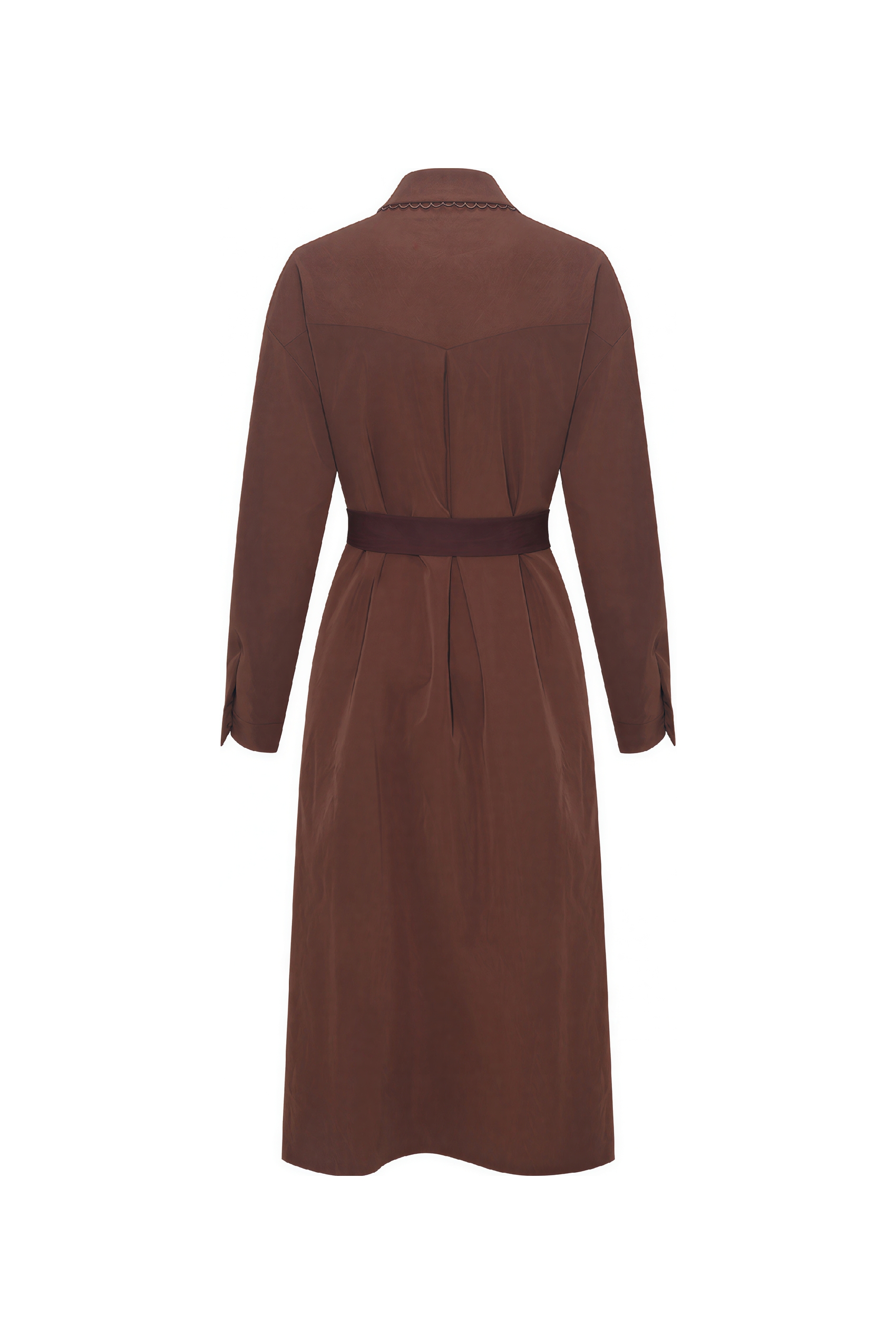 Van Gogh-Inspired Patchwork Print Layered-Look Tie Dress