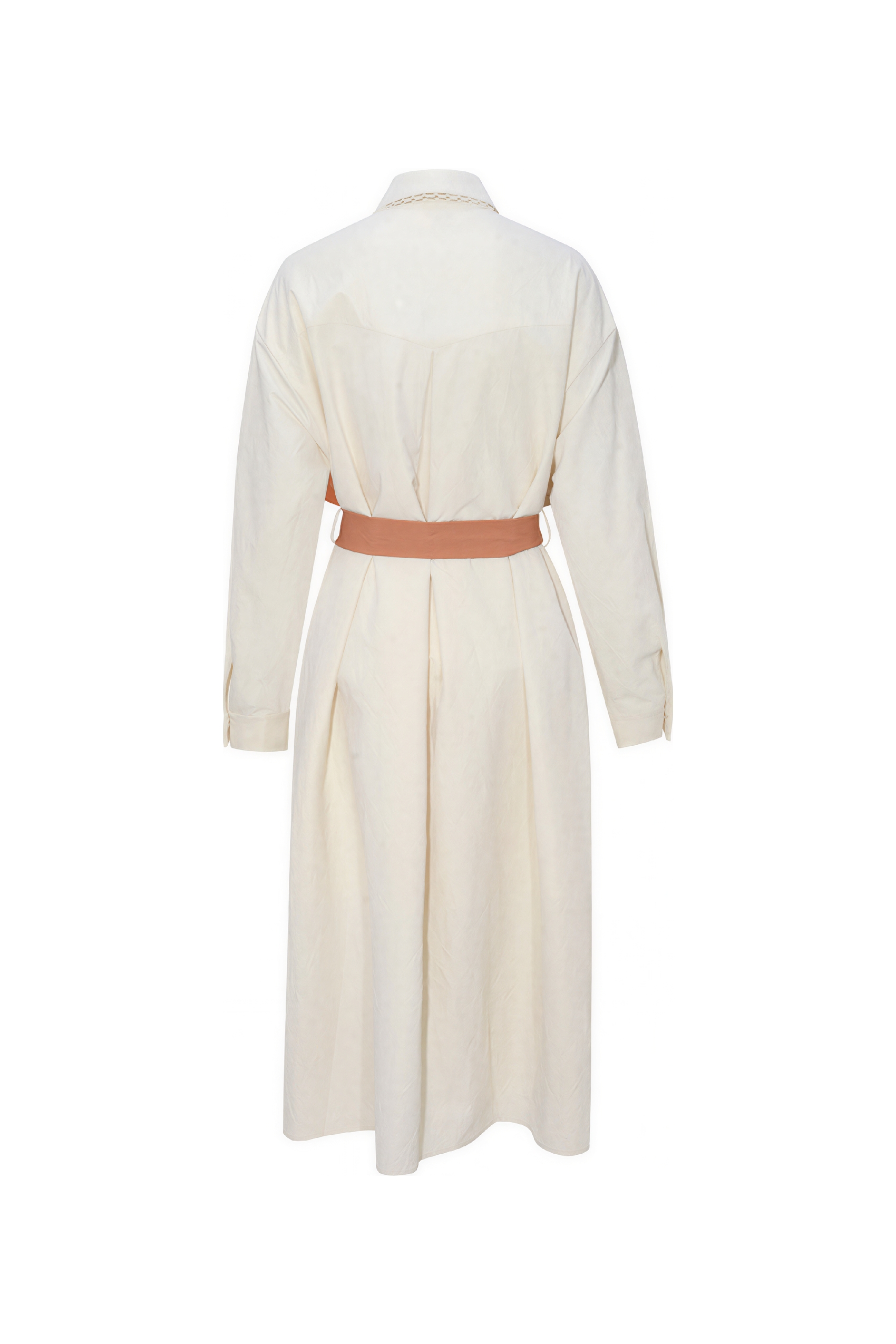 Van Gogh-Inspired Patchwork Print Layered-Look Tie Dress