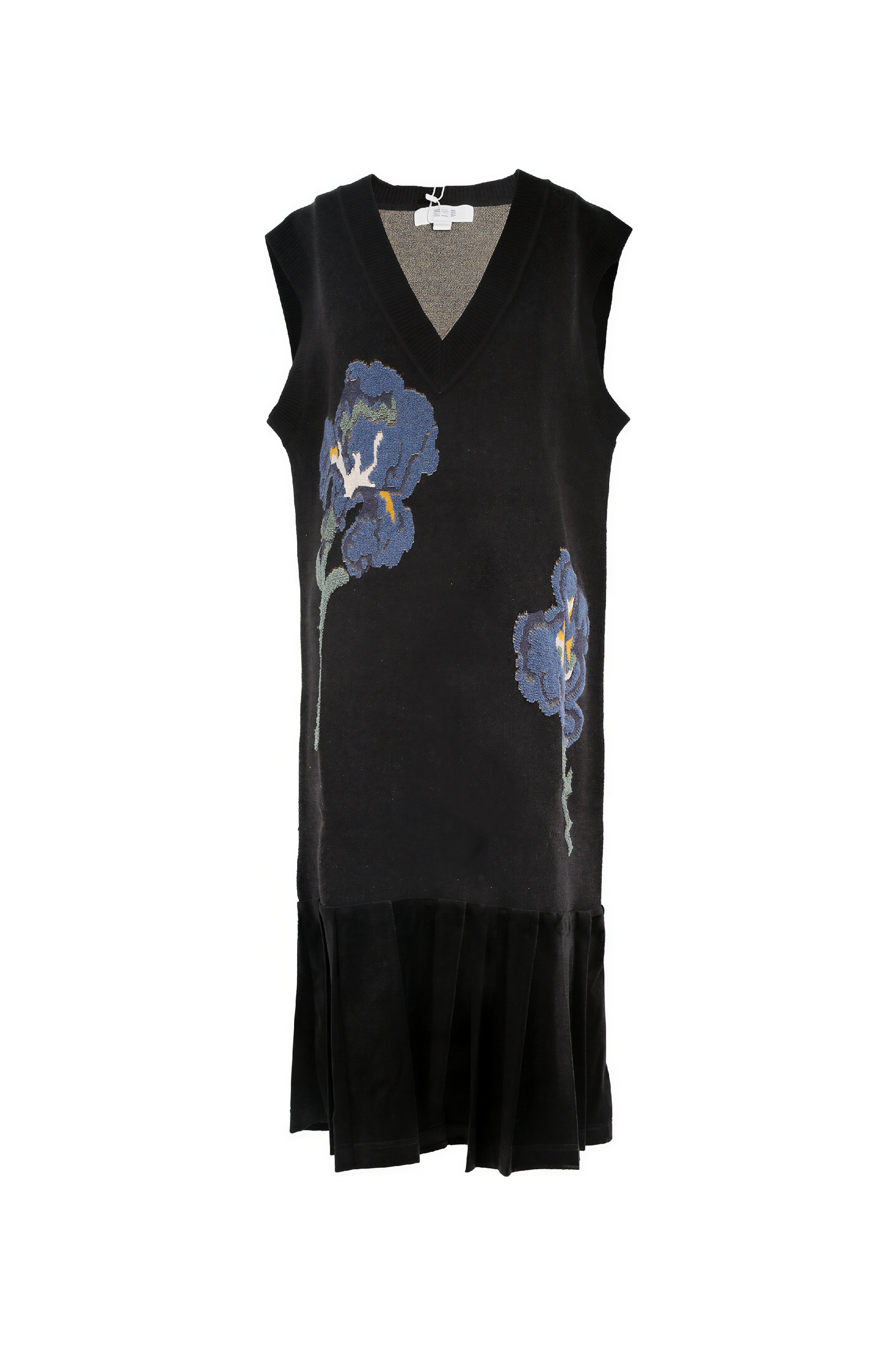 Van Gogh-Inspired Floral Patchwork Winter Dress