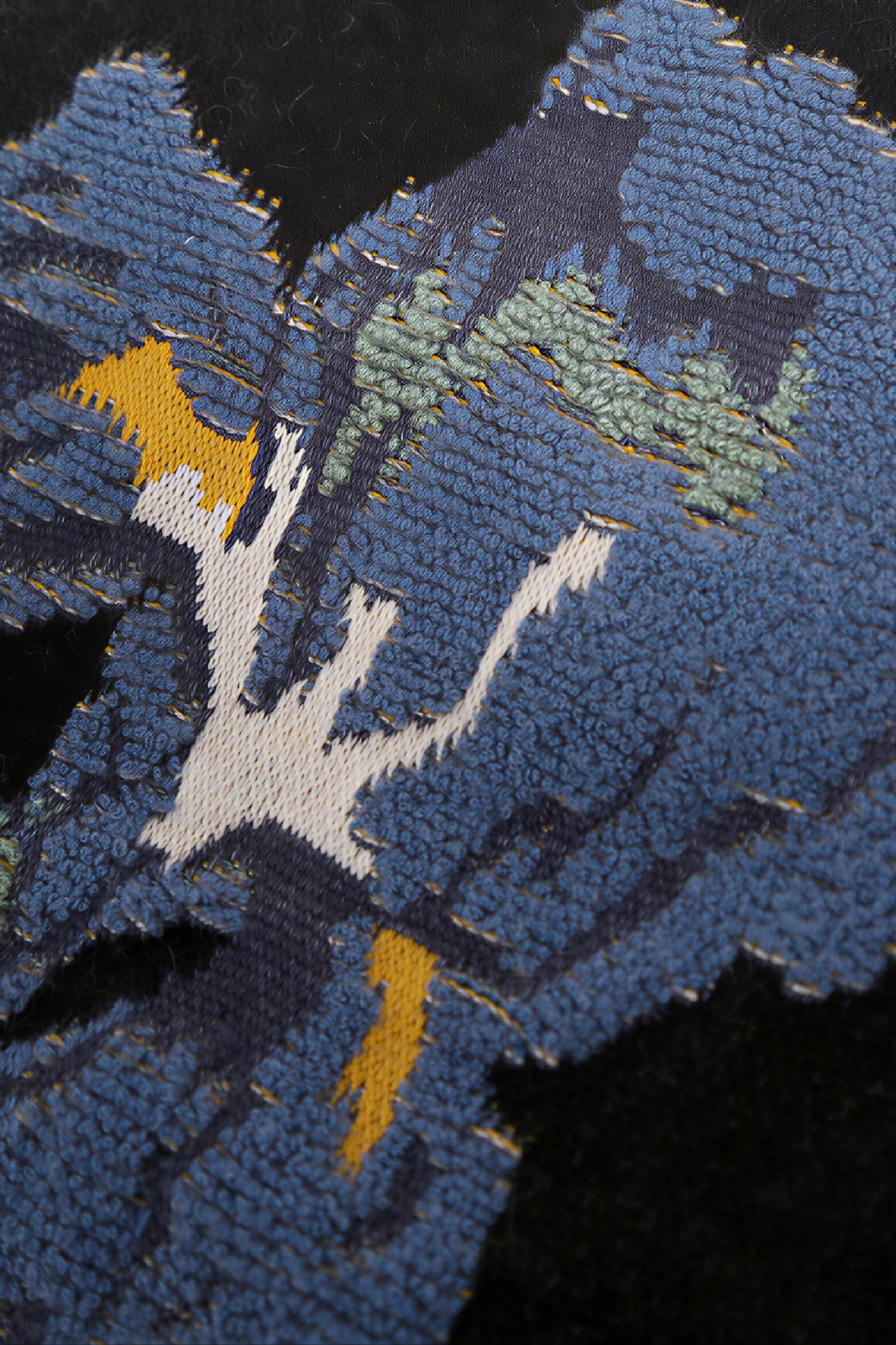 Van Gogh-Inspired Floral Patchwork Winter Dress