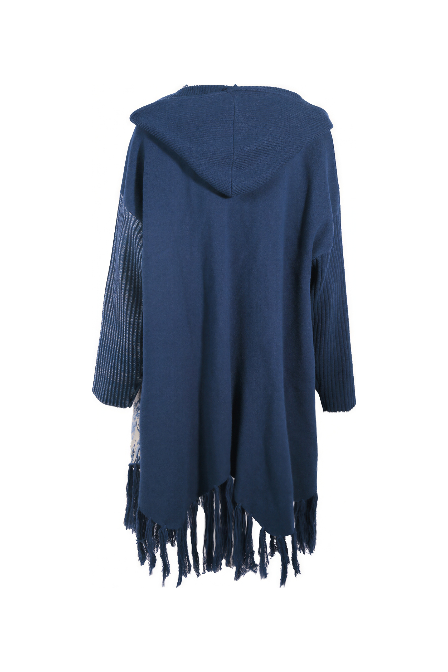 Van Gogh-Inspired Knit Poncho Cape Cardigan