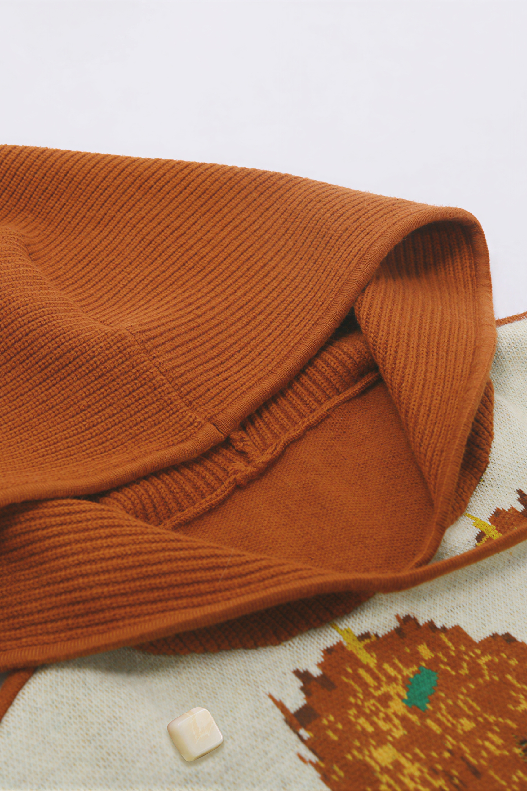 Van Gogh-Inspired Knit Poncho Cape Cardigan