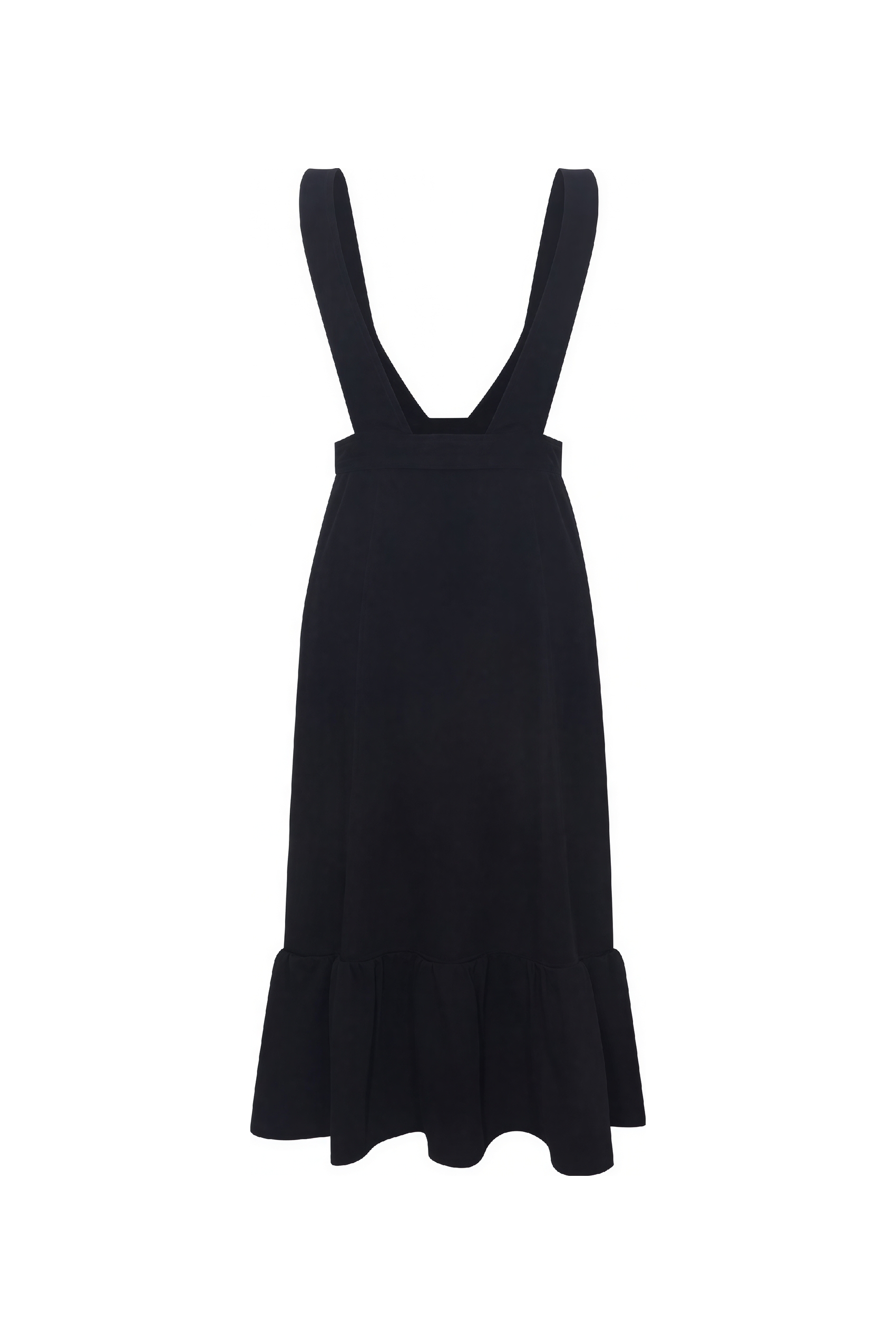 Retro design denim overalls dress