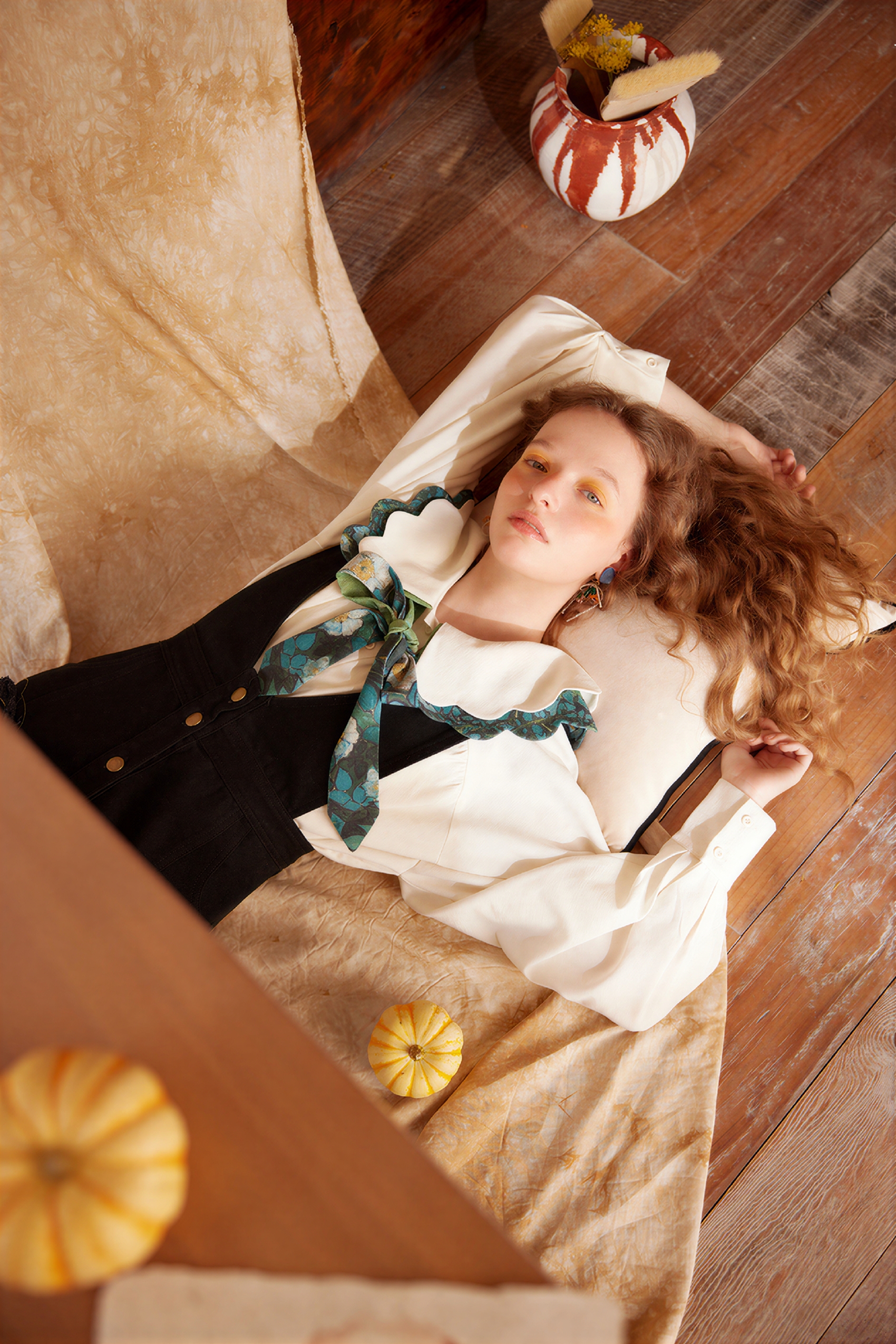 Retro design denim overalls dress