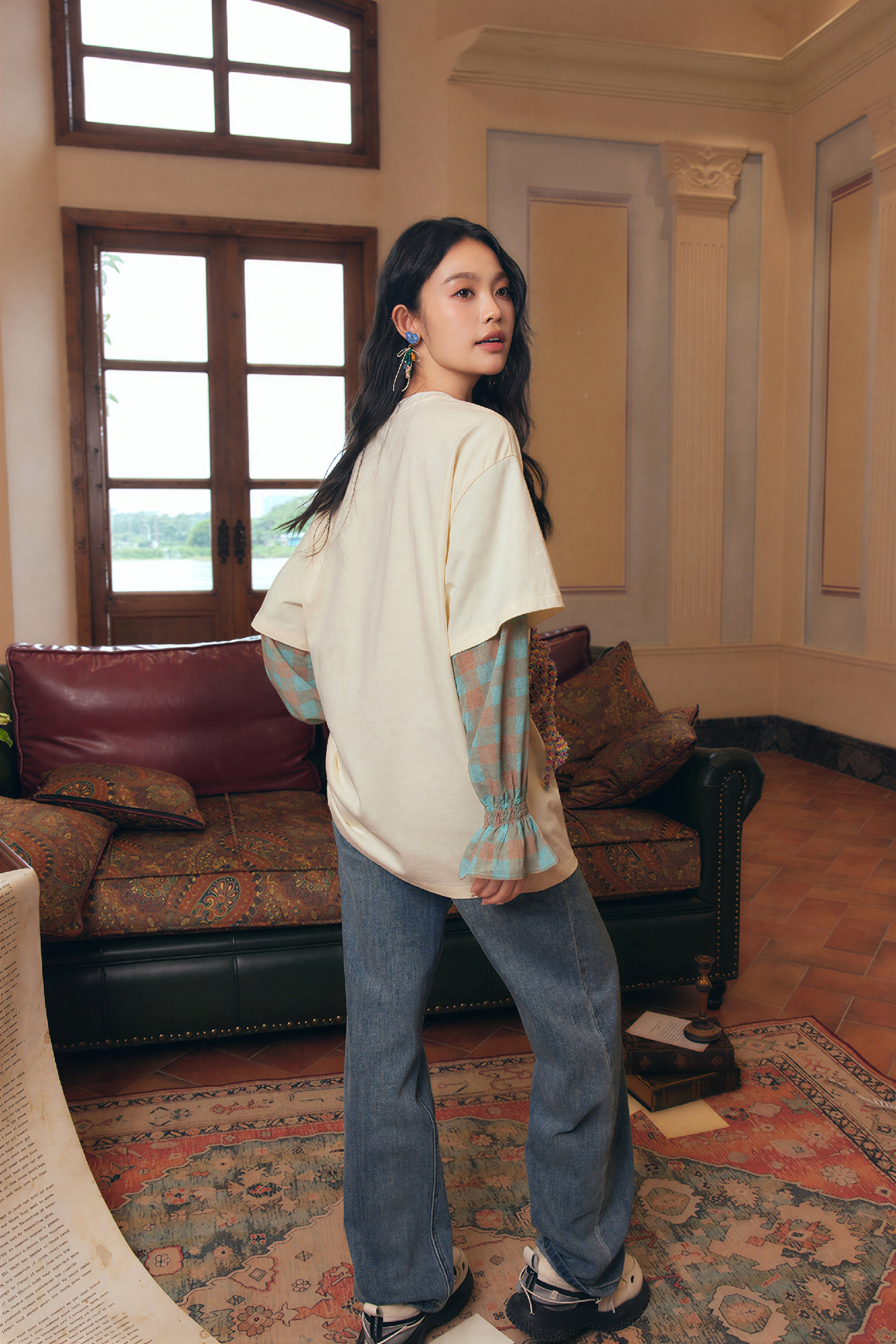 ゴッホにインスパイアされた長袖Tシャツ