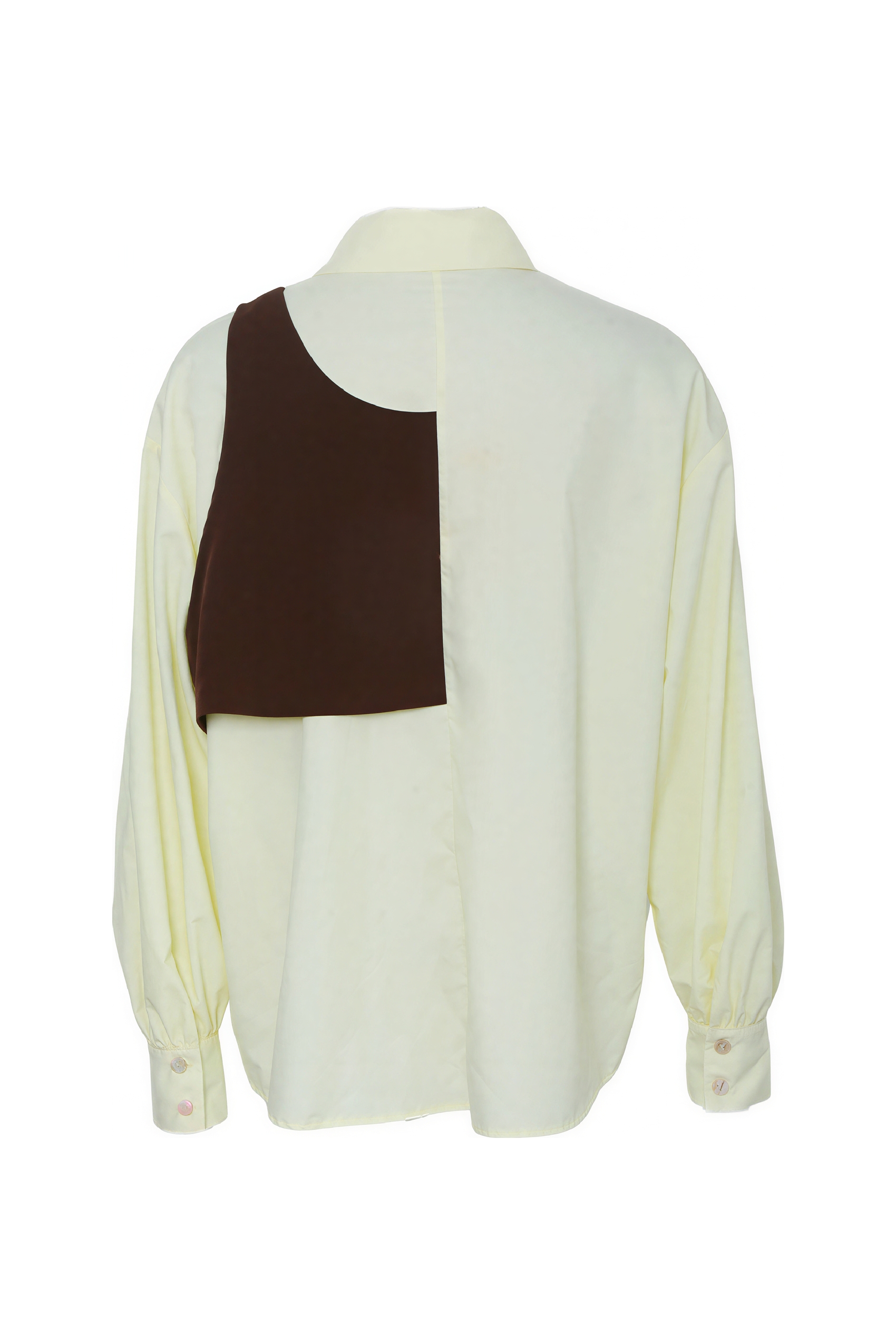 Van Gogh-Inspired Patchwork Faux Two-Piece Shirt