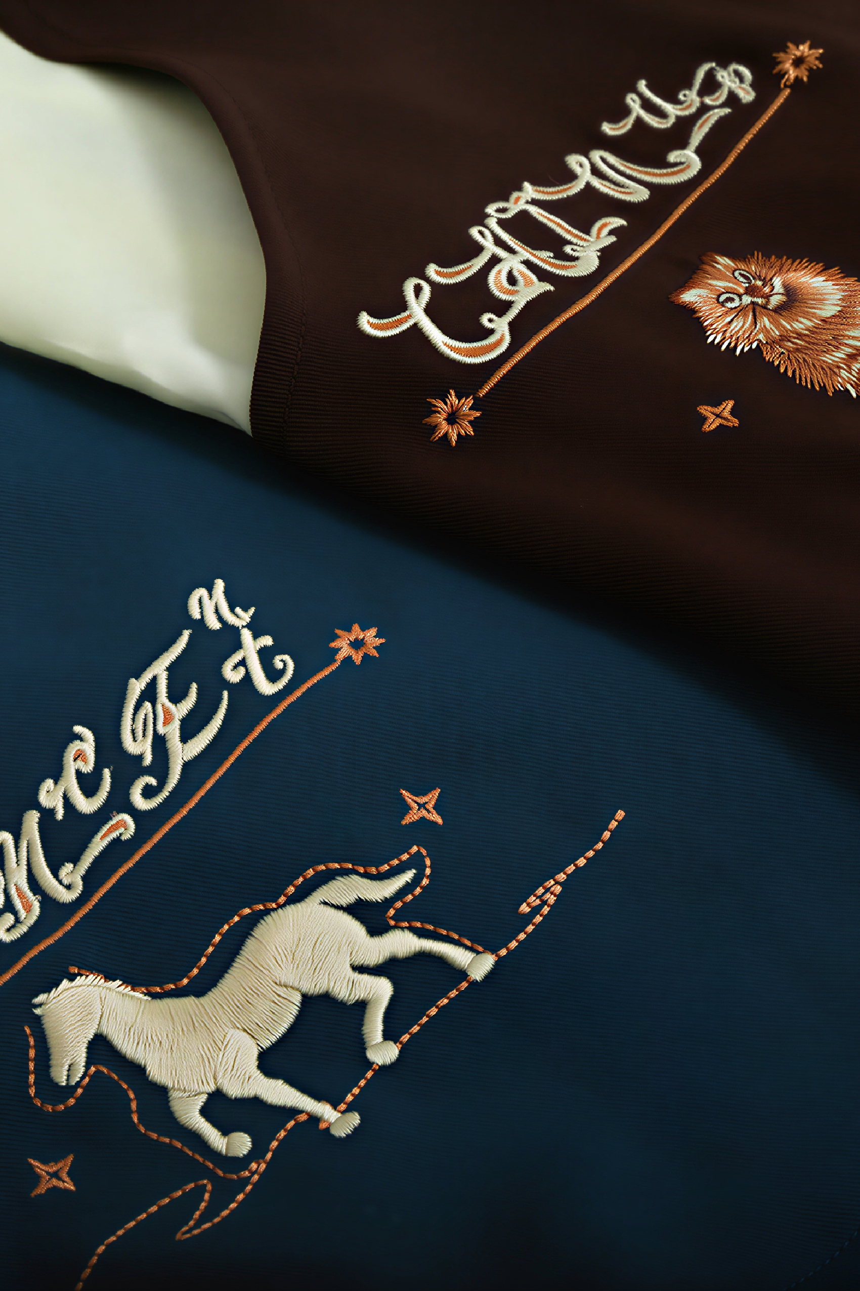 Van Gogh-Inspired Patchwork Faux Two-Piece Shirt