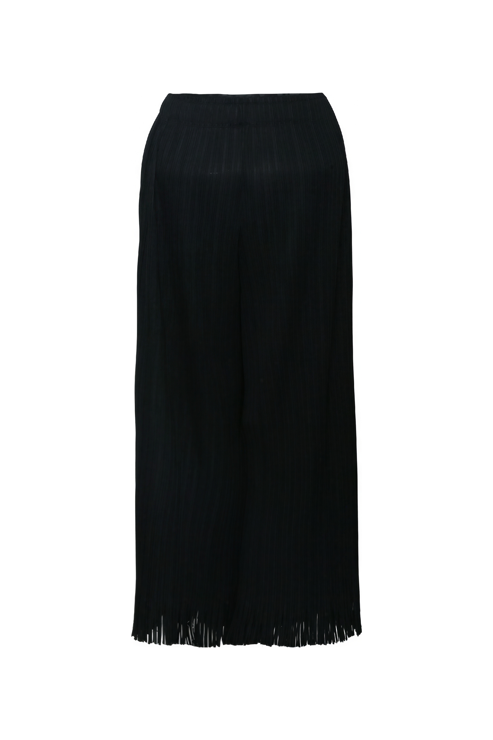 Lightweight Pleated Fringe Detail Pants
