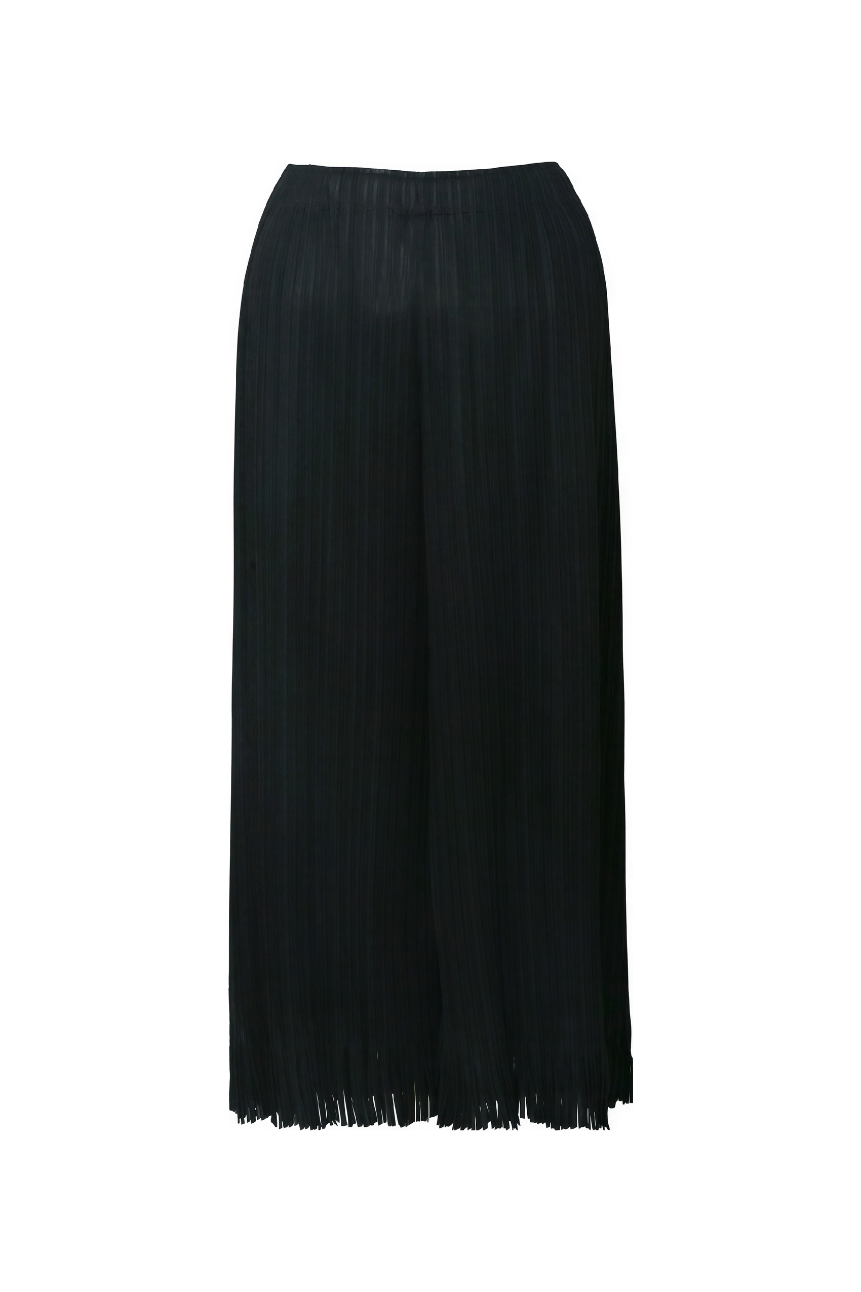 Lightweight Pleated Fringe Detail Pants