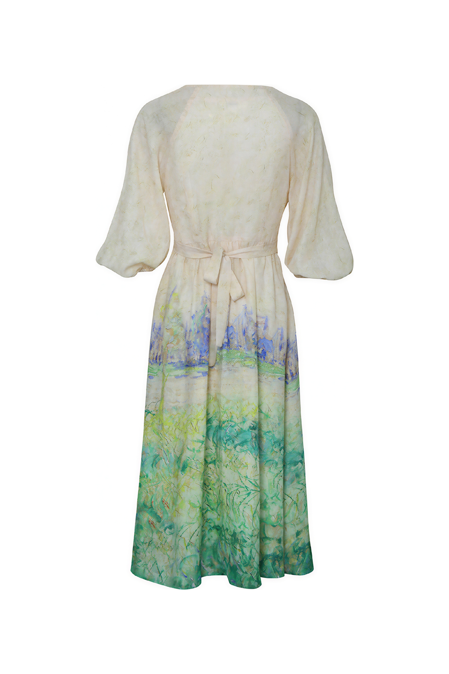 Modern Chinese-Inspired V-Neck Slimming Dress-LYONSENS