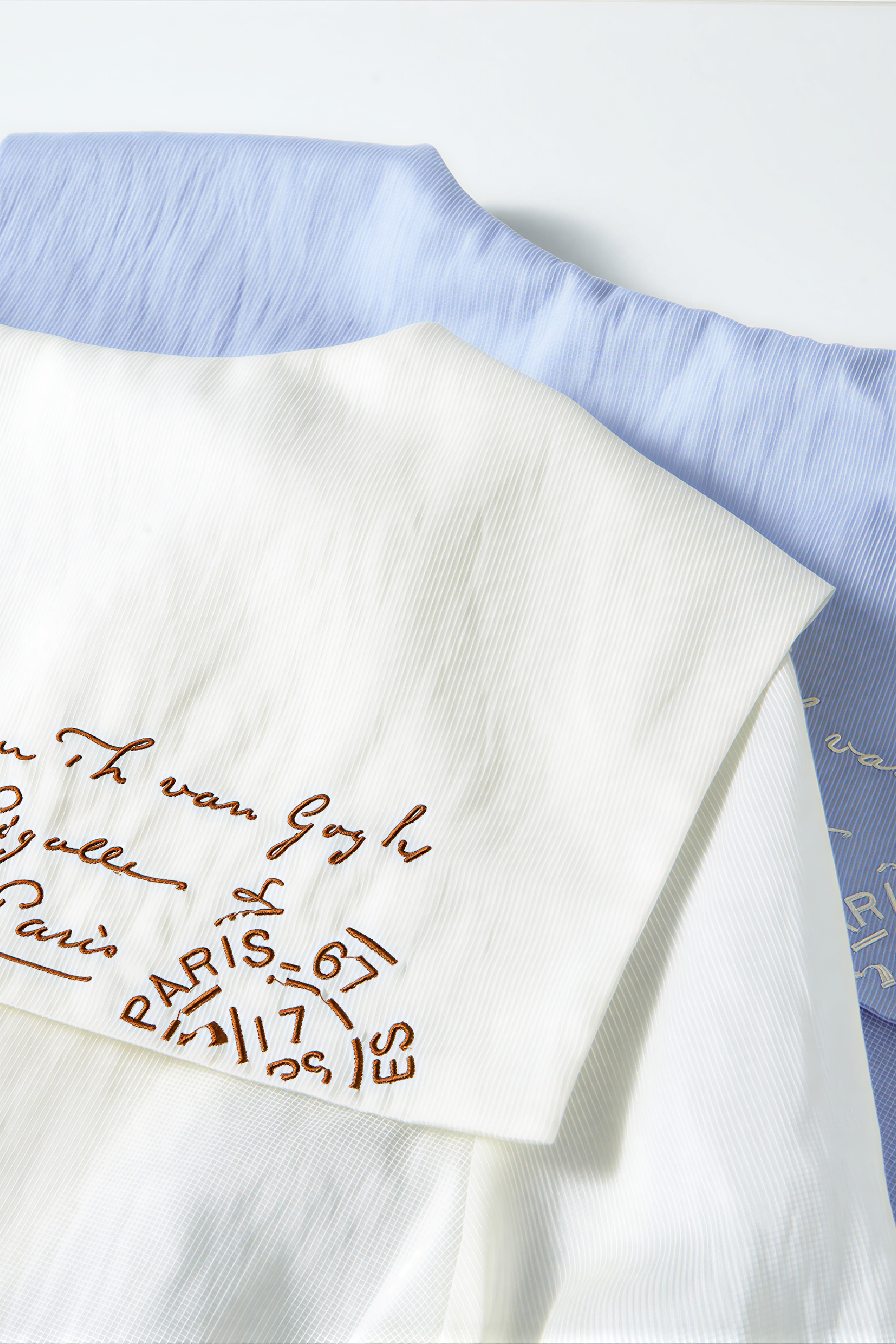 White Sailor-Collar Short-Sleeve Shirt