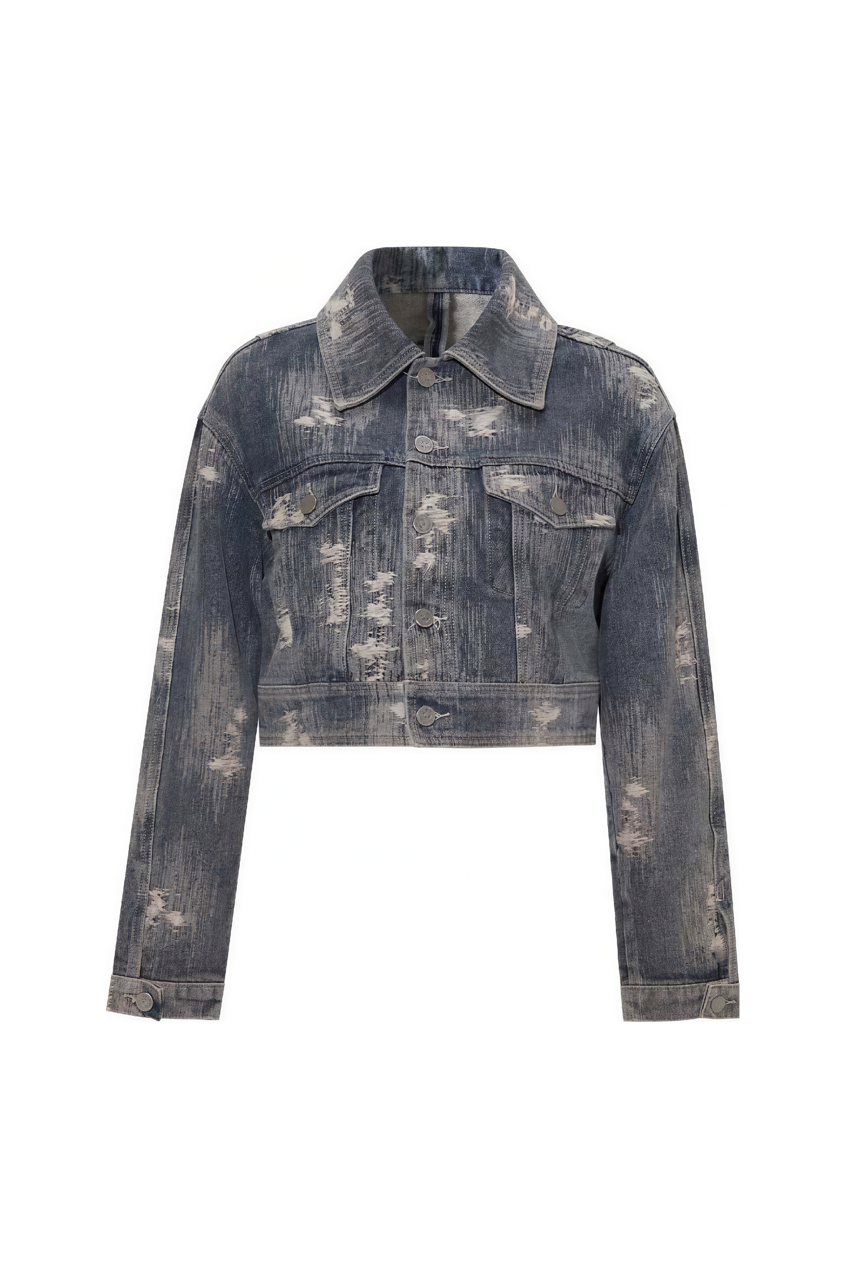 Vintage Washed Pocket Denim Jacket