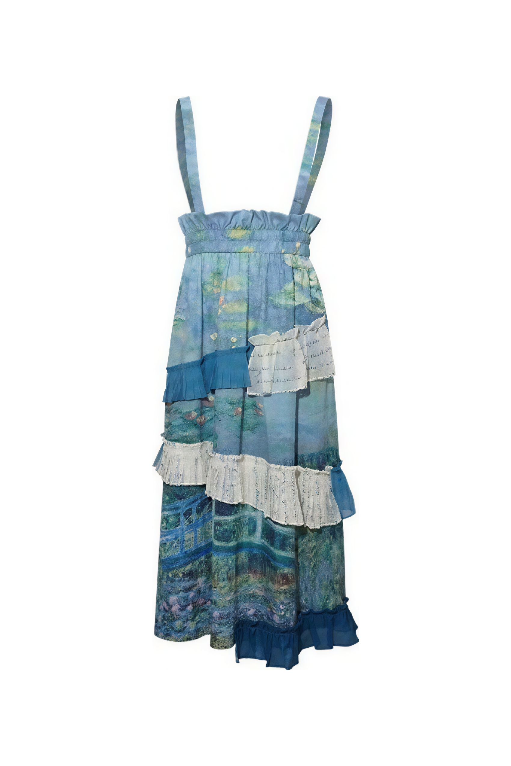 Monet-Inspired Oil Painting Print Skirt