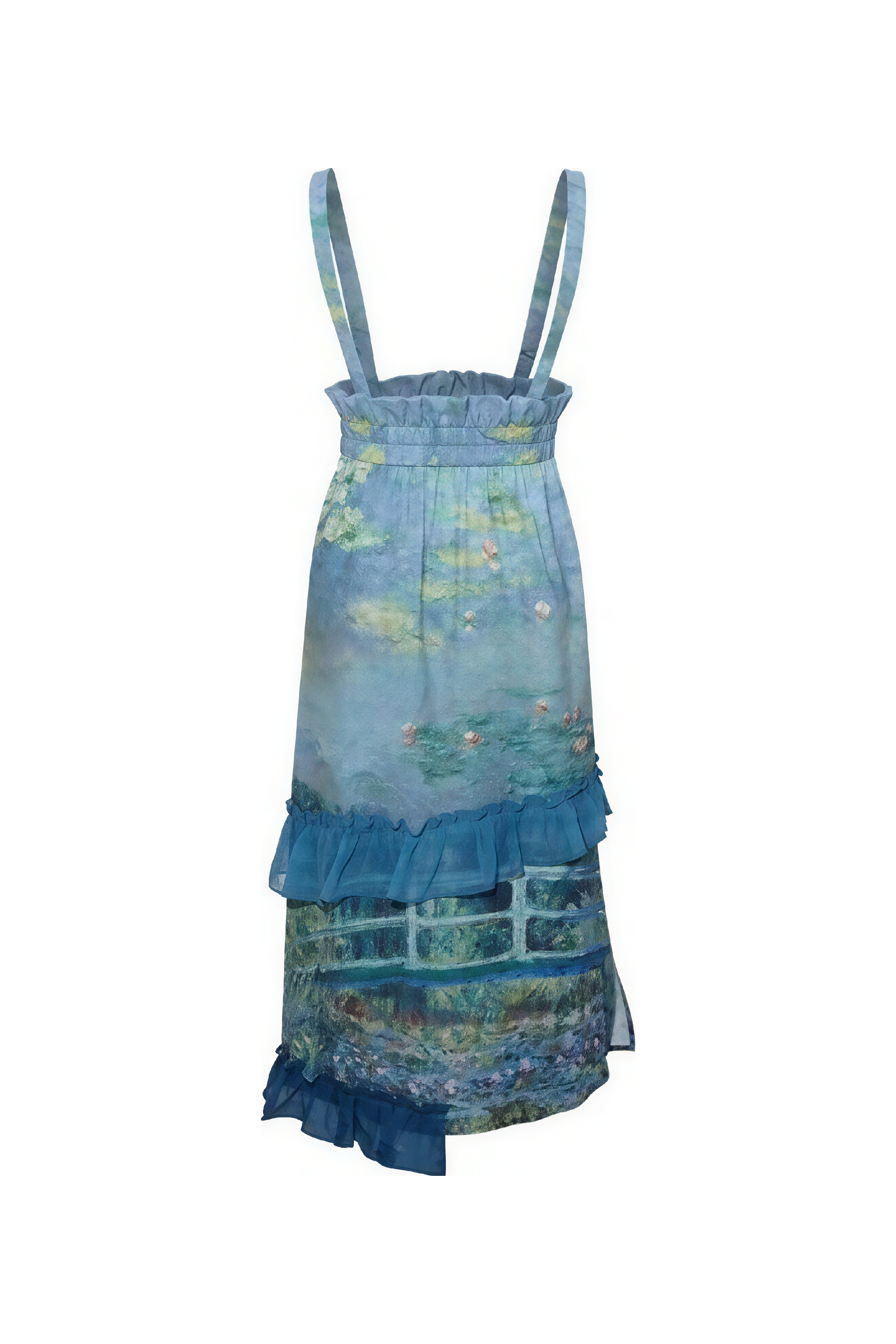 Monet-Inspired Oil Painting Print Skirt