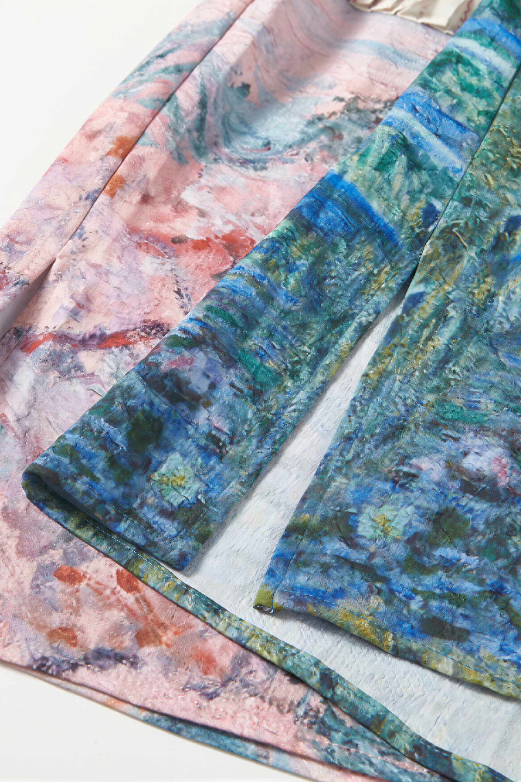 Monet-Inspired Oil Painting Print Skirt