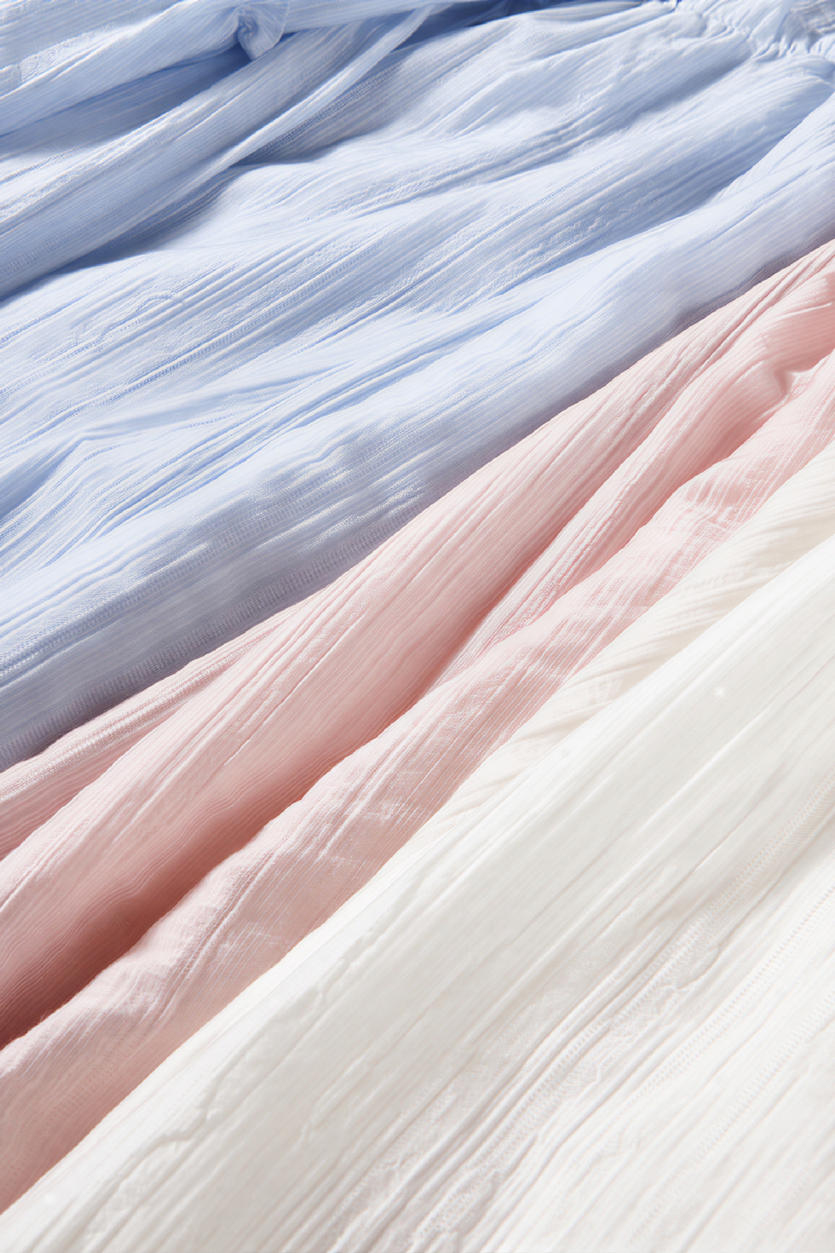 Blue Relaxed Ruffle-Trim Dress