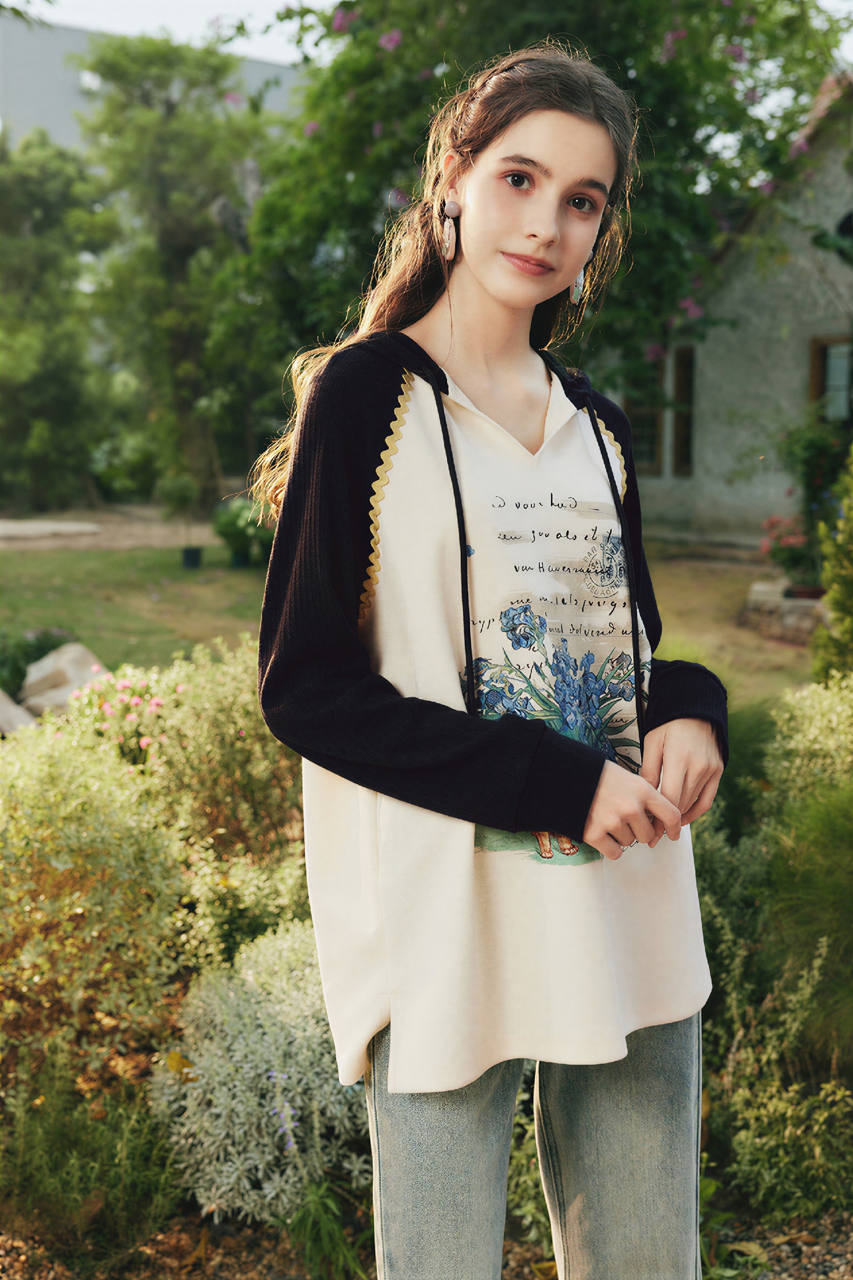 Van Gogh-Inspired Art Print Slim-Fit T-Shirt