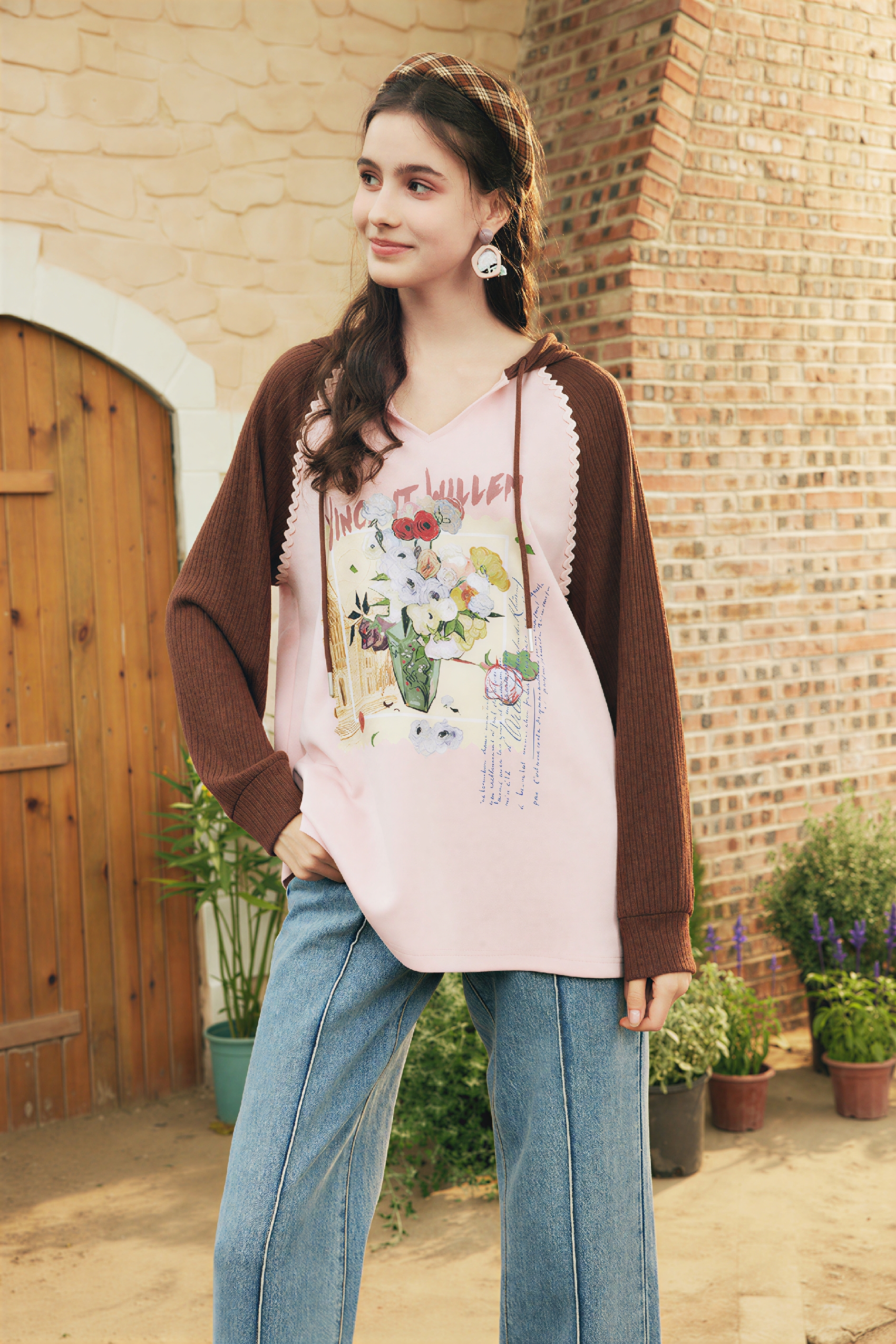 Van Gogh-Inspired Art Print Slim-Fit T-Shirt