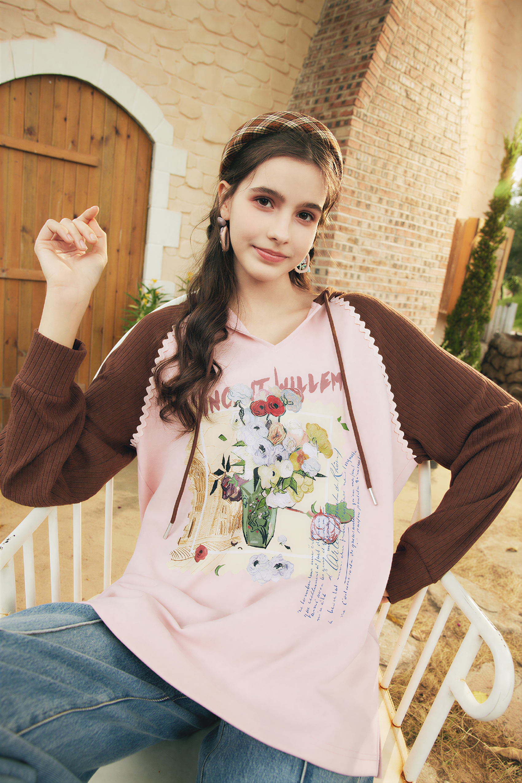 Van Gogh-Inspired Art Print Slim-Fit T-Shirt