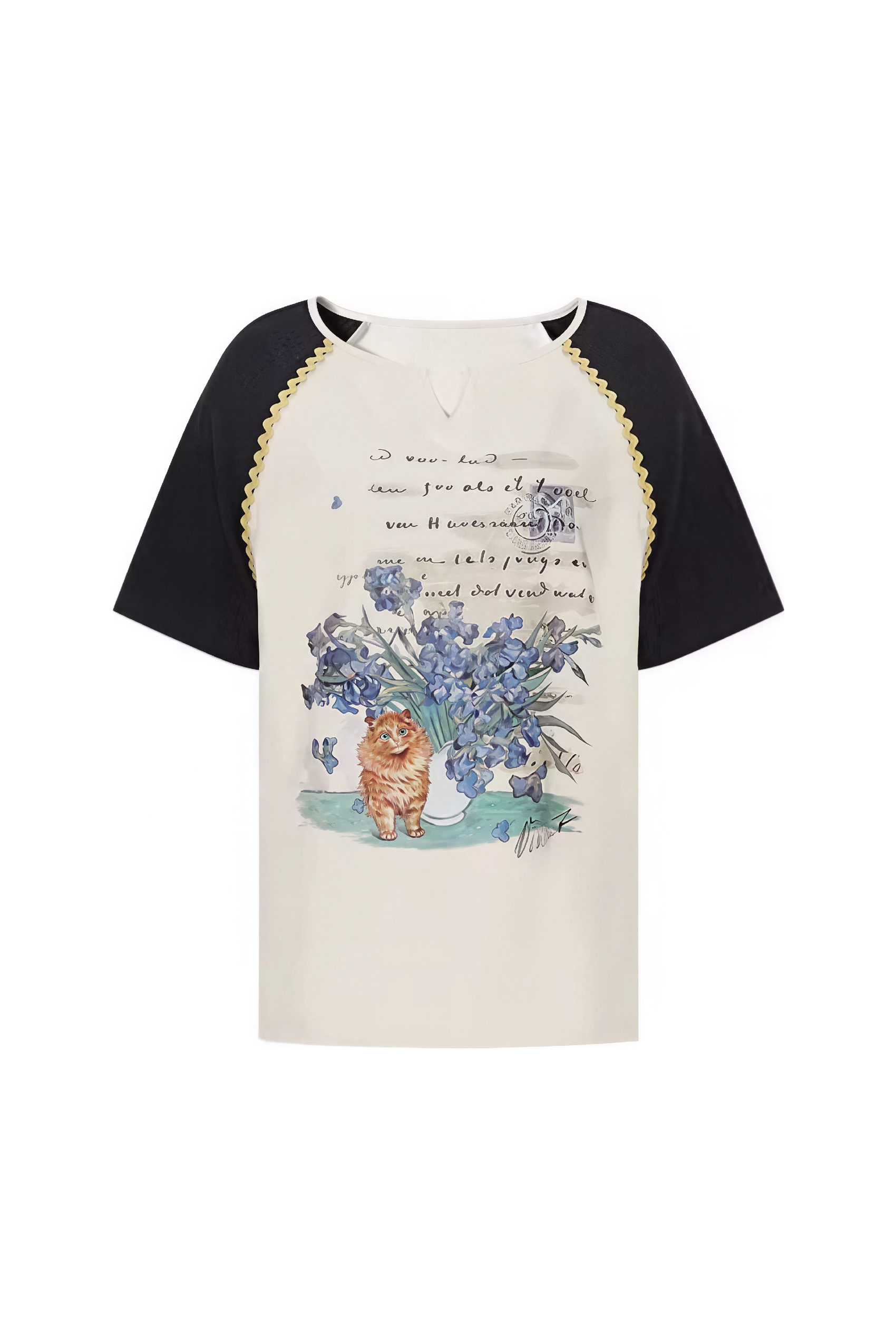 Van Gogh-Inspired Relaxed Print T-Shirt-LYONSENS