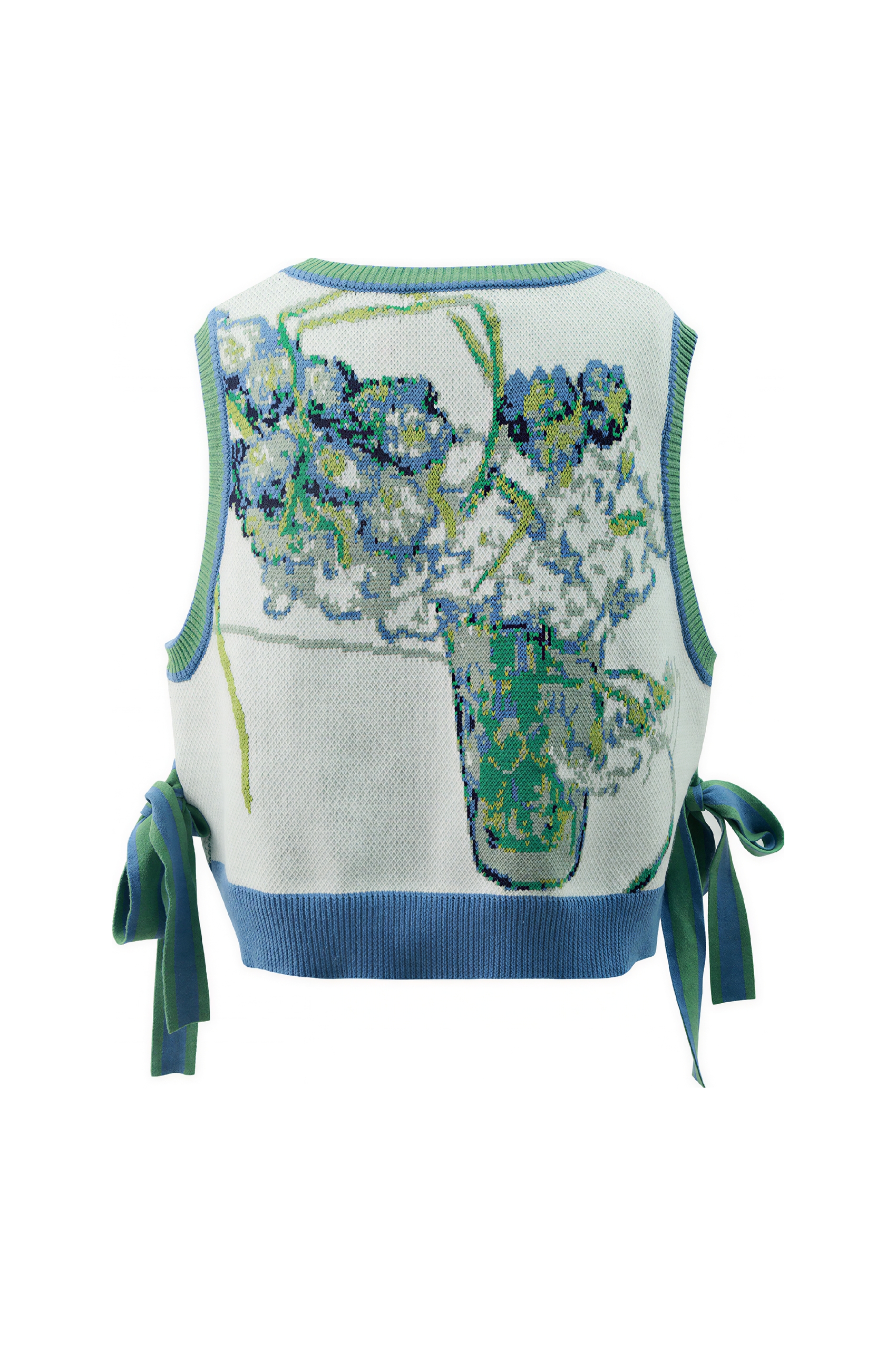Van Gogh-Inspired Vintage Knit Sweater Vest