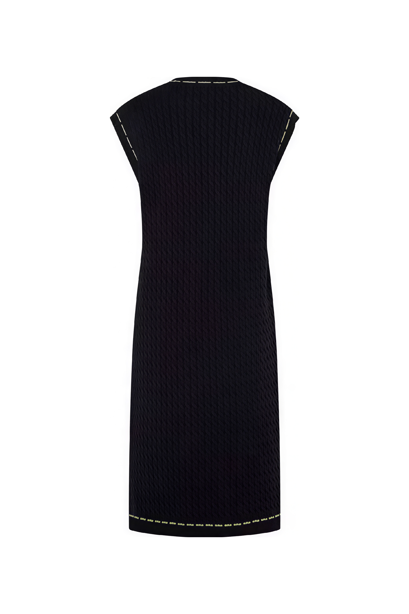 3D Floral Embellished Sleeveless Knit Dress