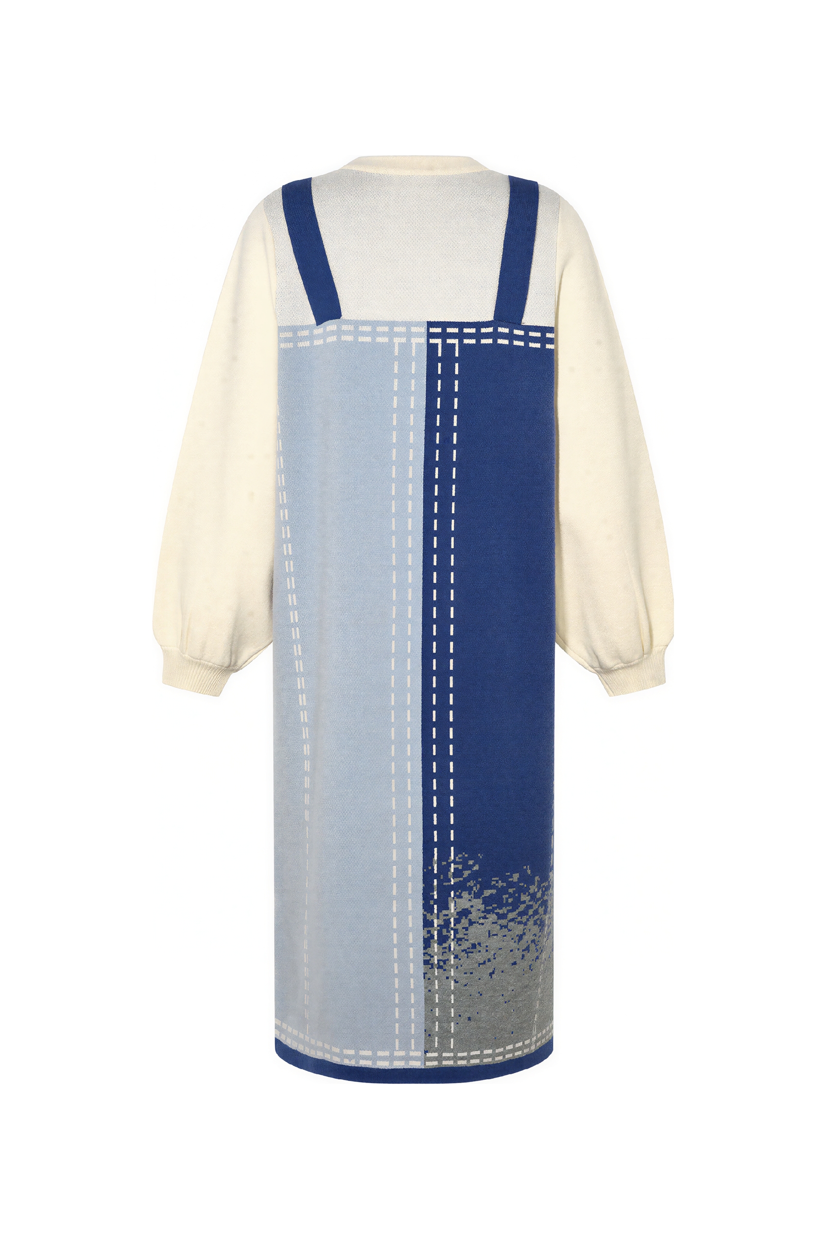 Van Gogh-Inspired Long Knit Sweater Dress-LYONSENS