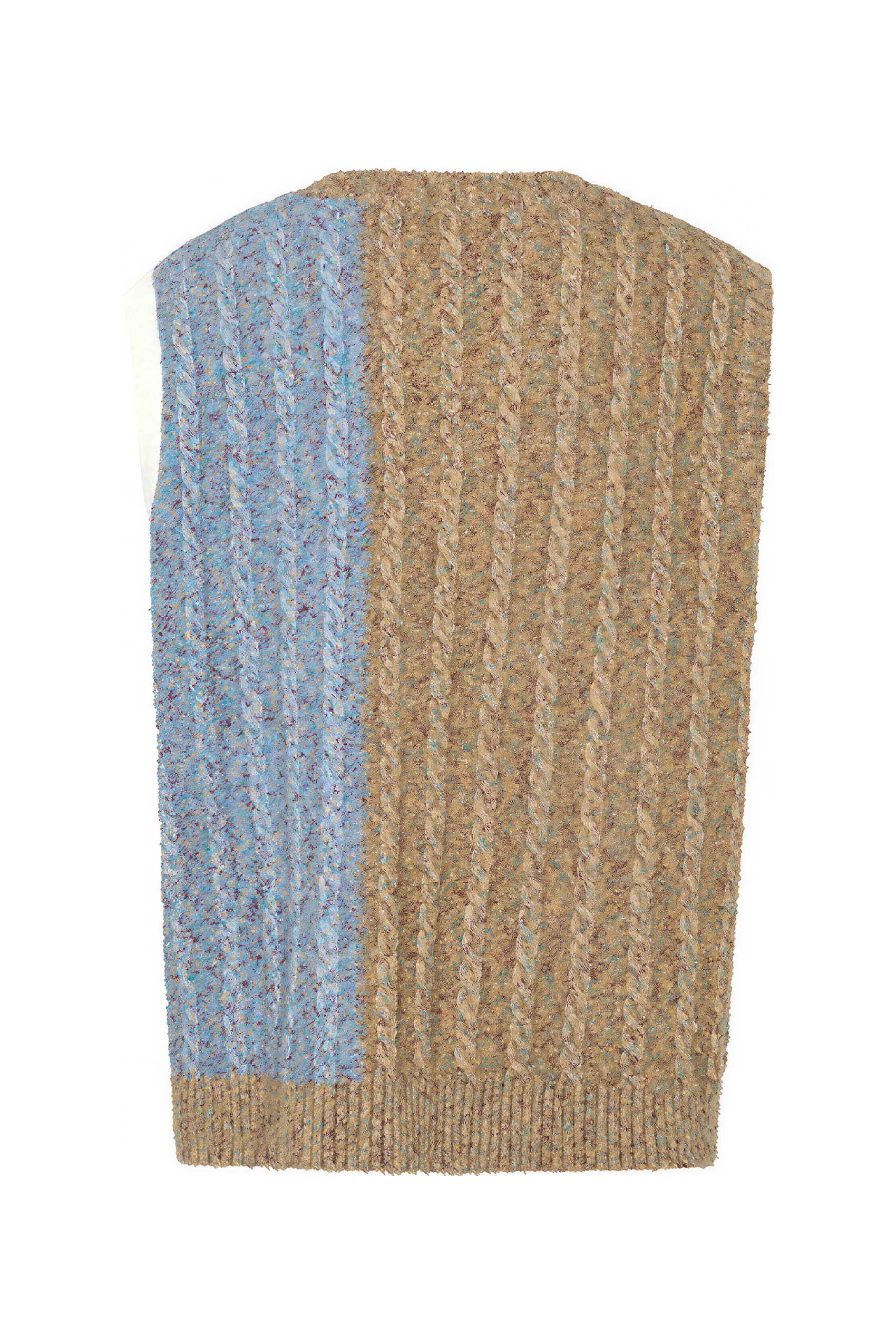 Layered knit sweater vest