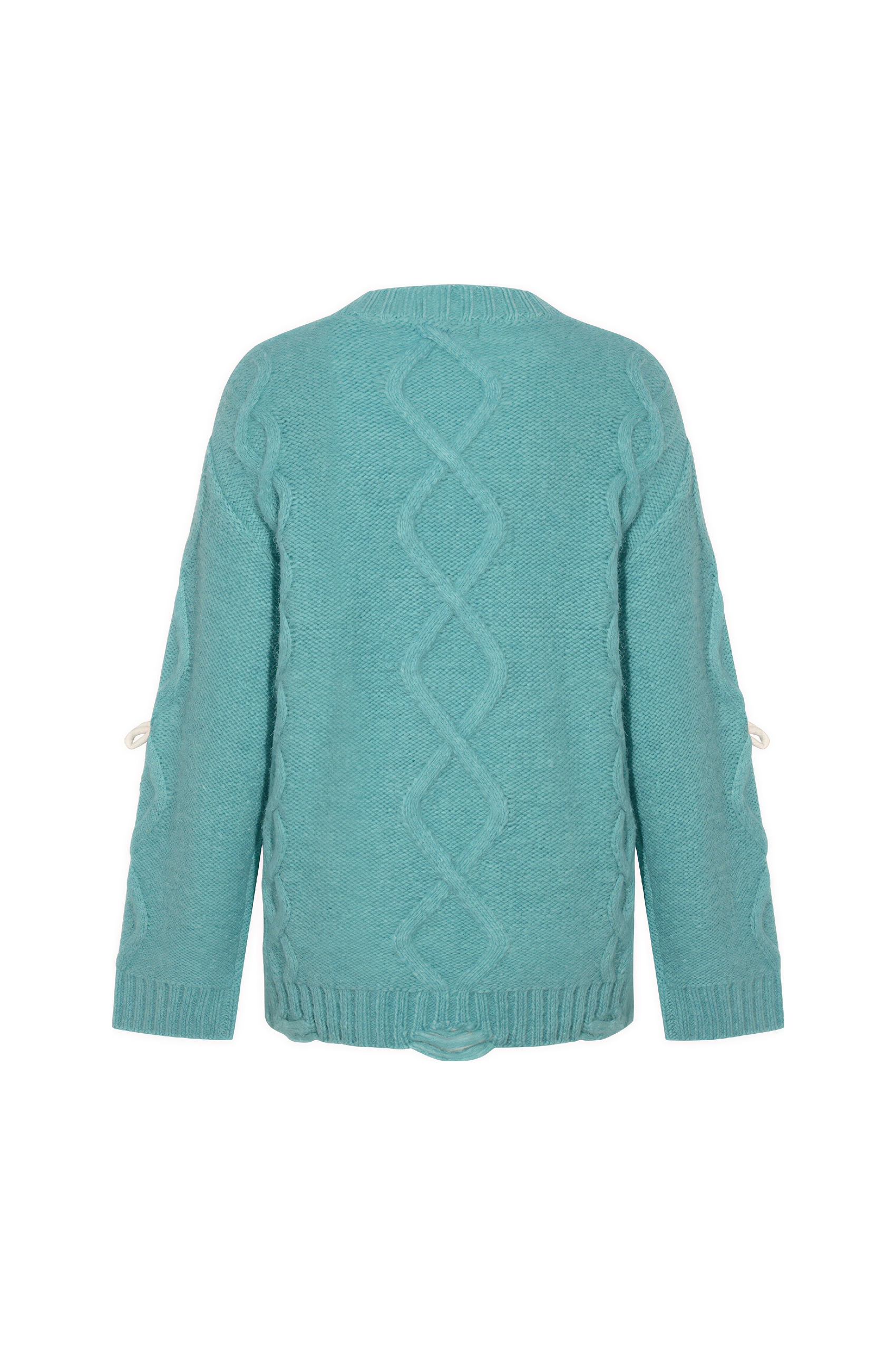 Relaxed Drawstring Pullover Sweater