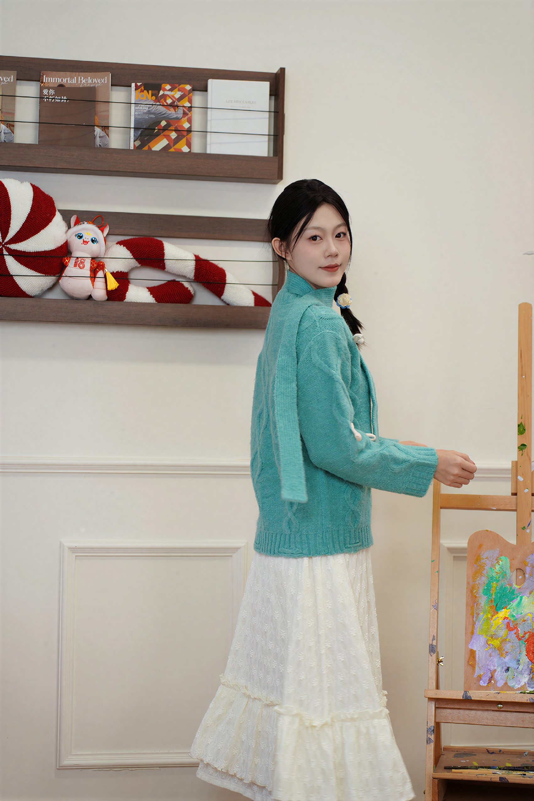 Relaxed Drawstring Pullover Sweater