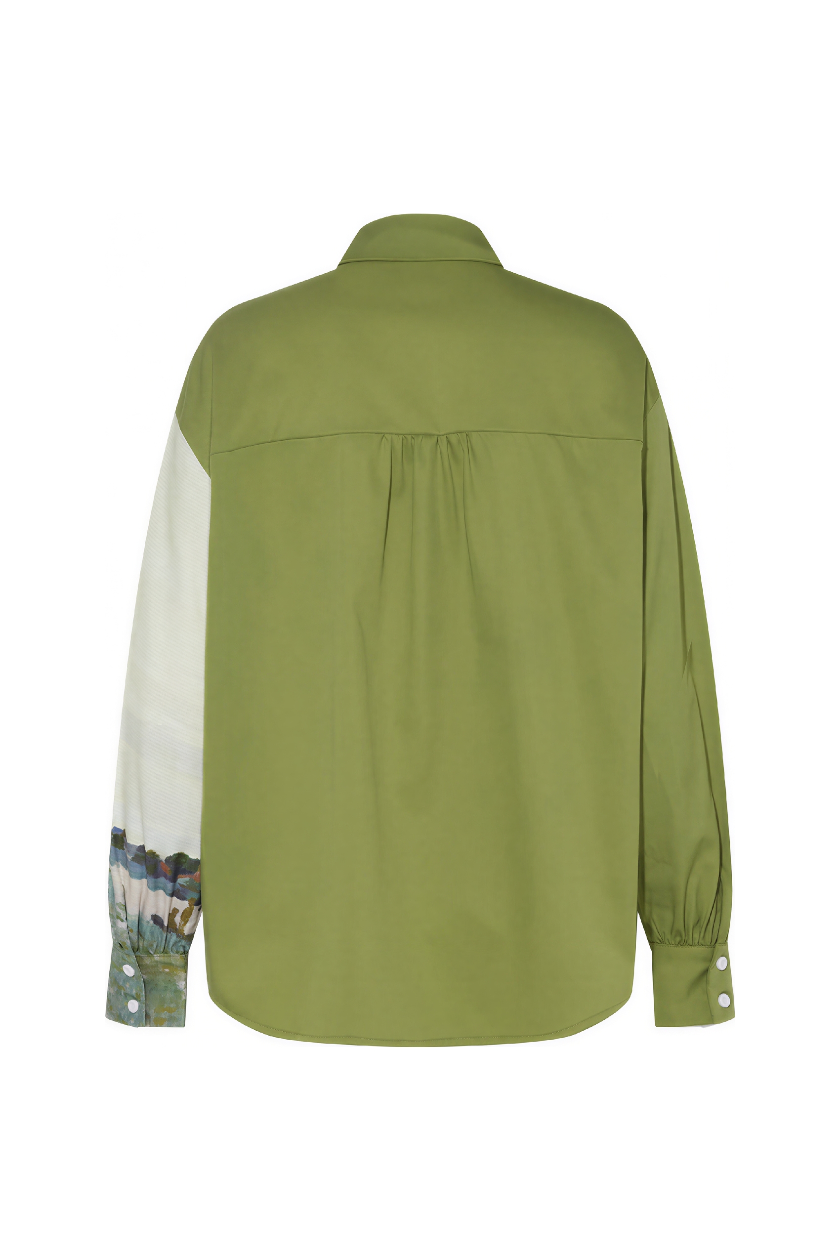 Vintage printed long-sleeved shirt