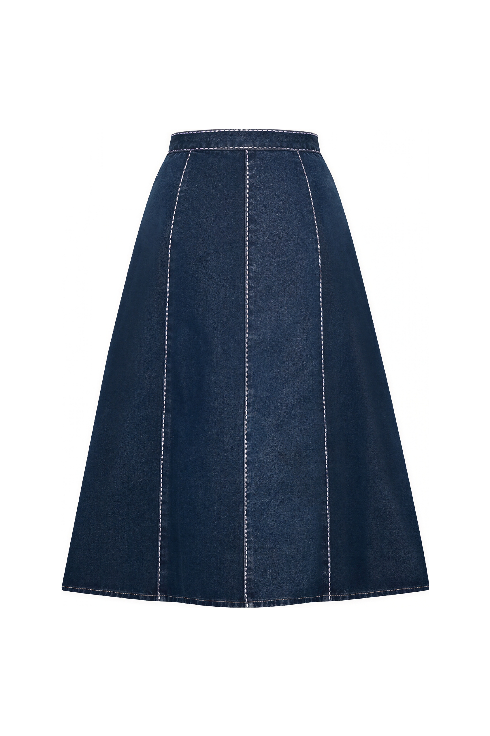 Blue denim skirt