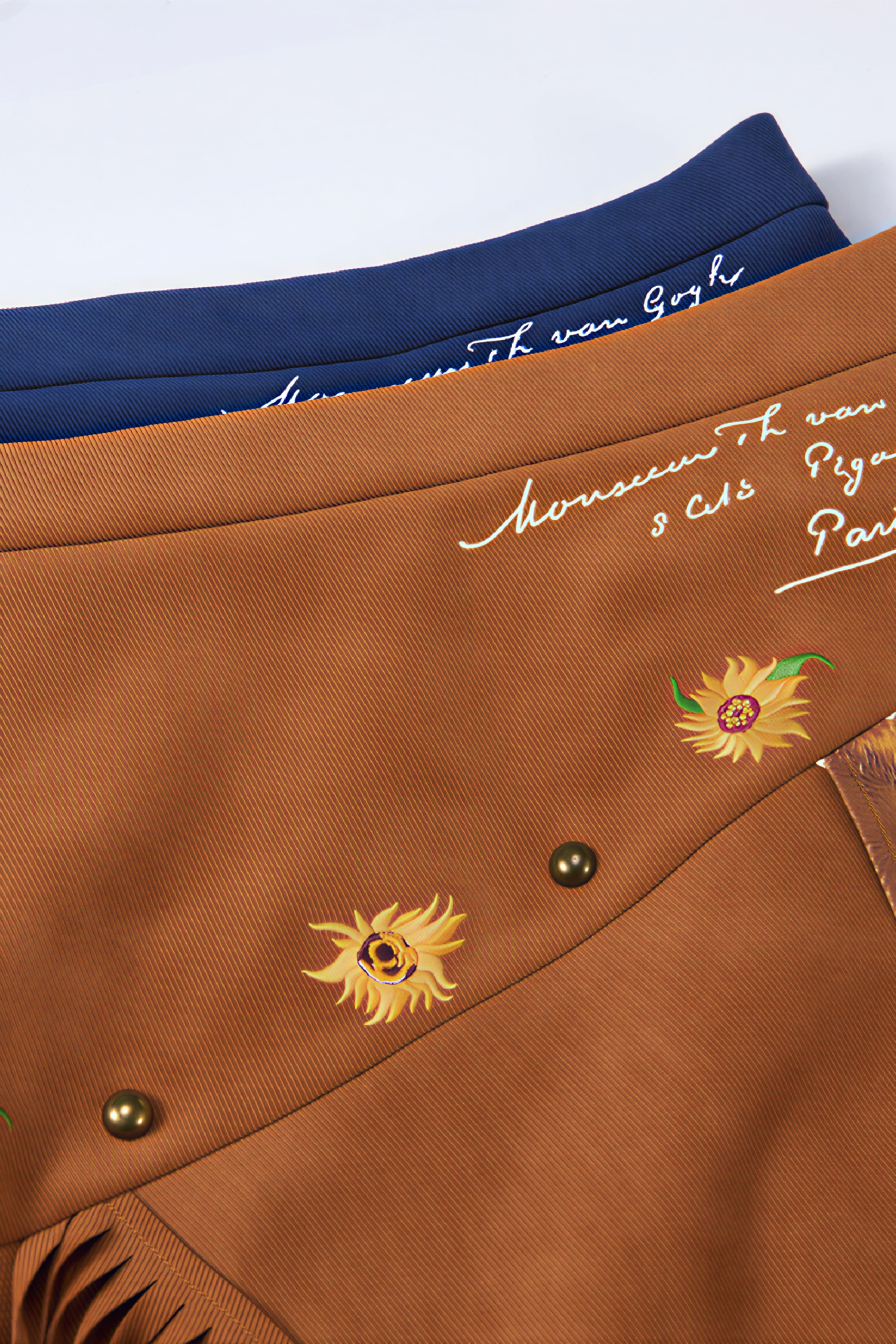 Retro print midi skirt