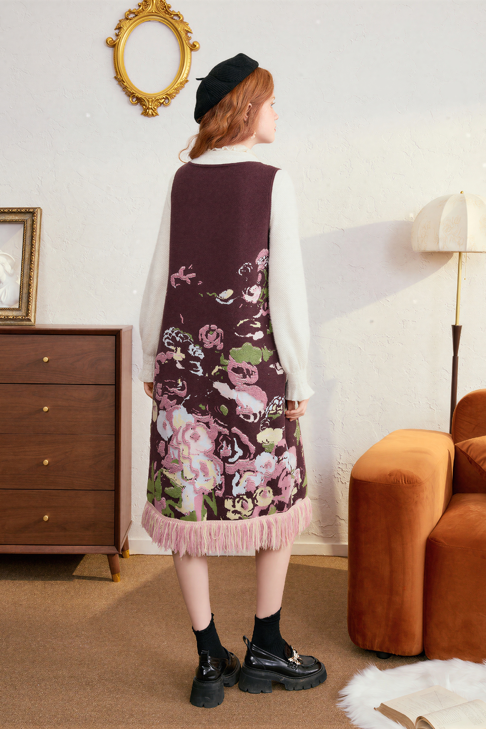 Knitted Sweater Vest Dress