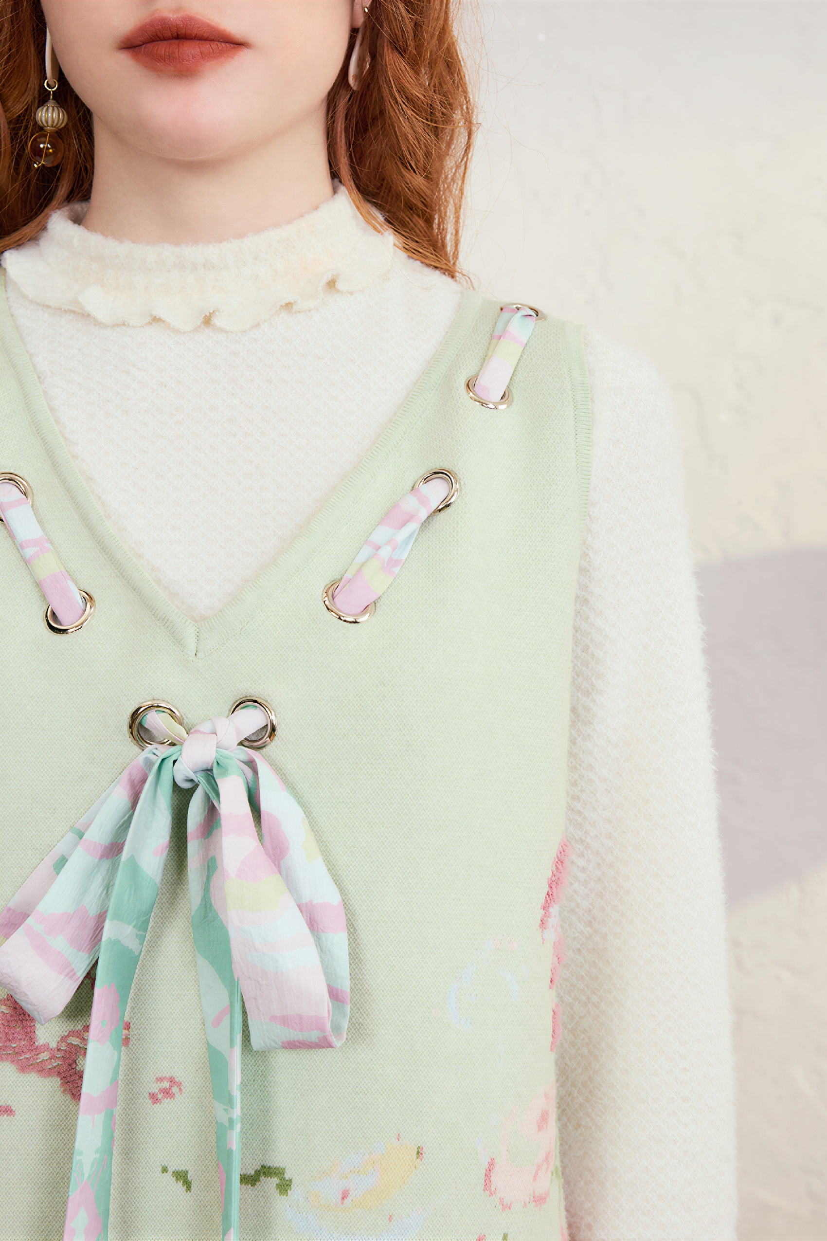 Knitted Sweater Vest Dress