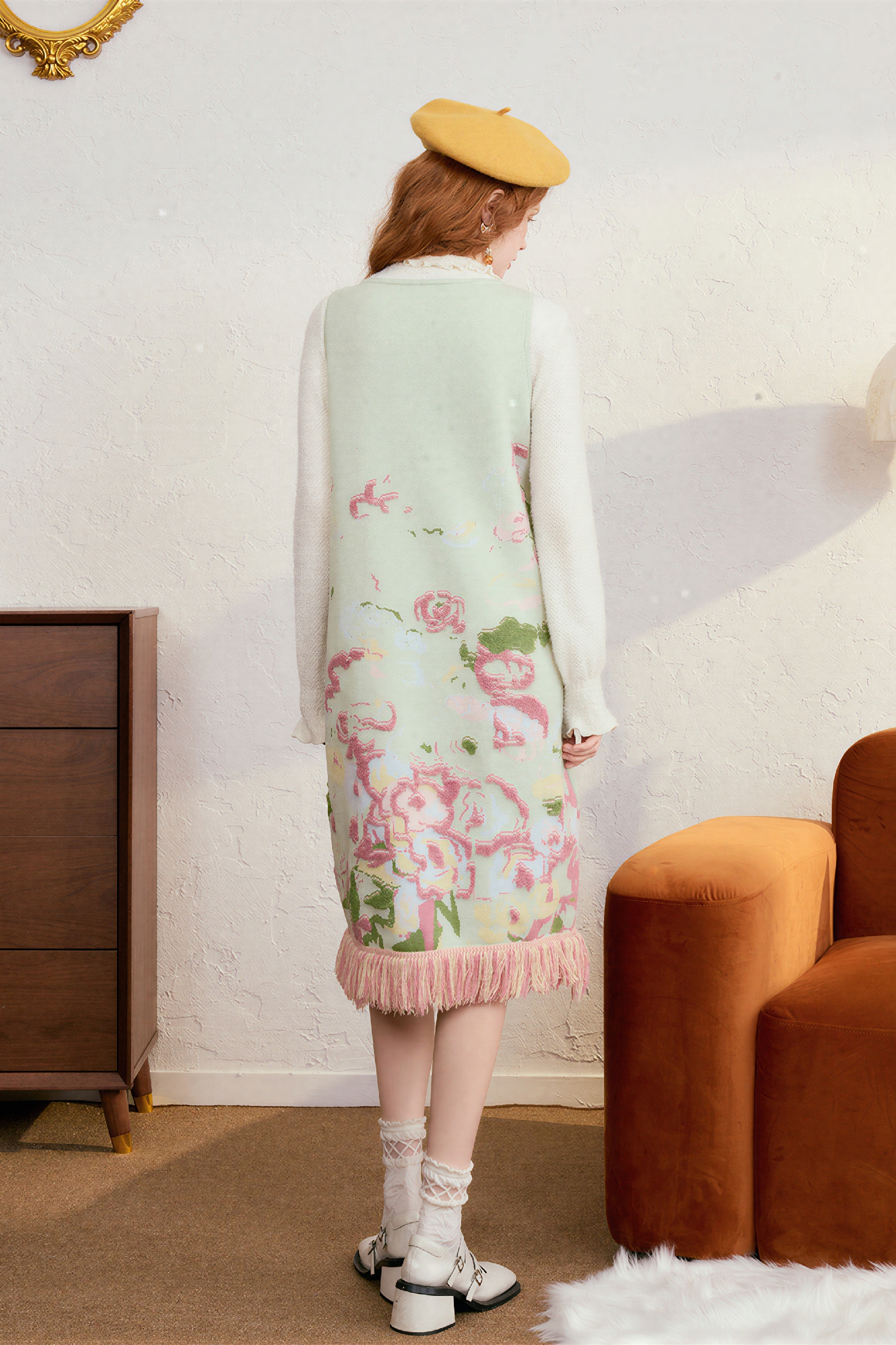 Knitted Sweater Vest Dress