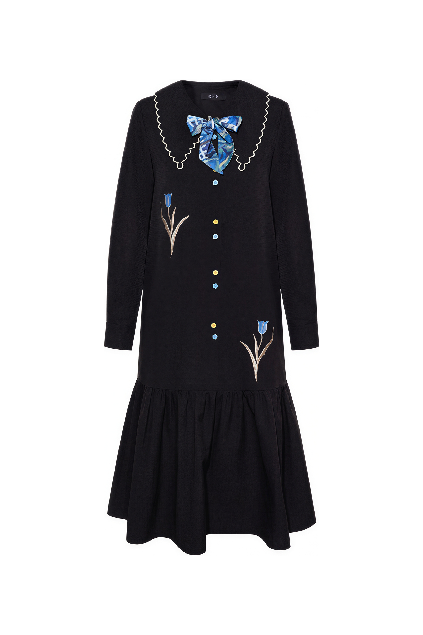 French-Inspired Long-Sleeve Shirt Dress