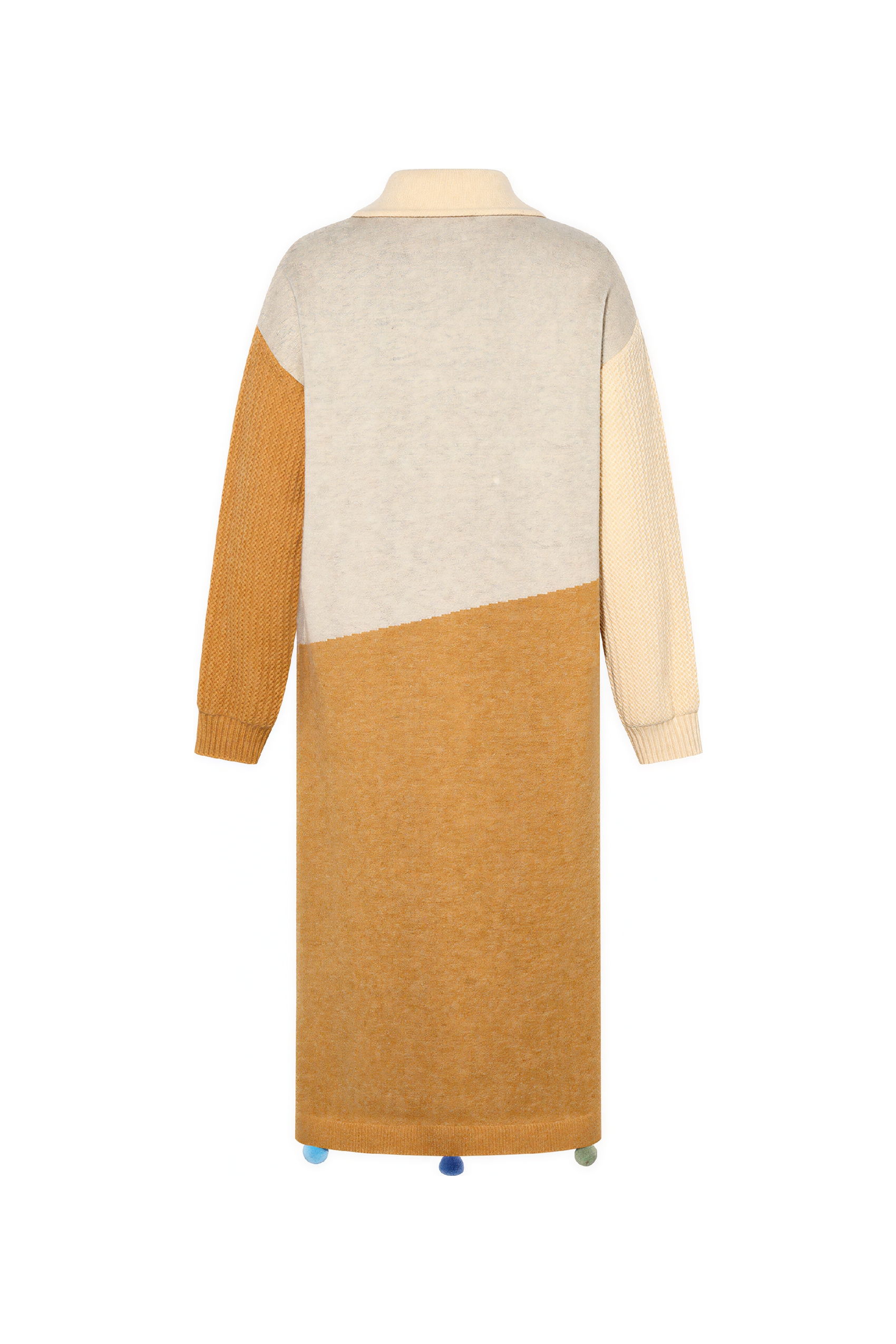 Oil painting niche knitted sweater dress