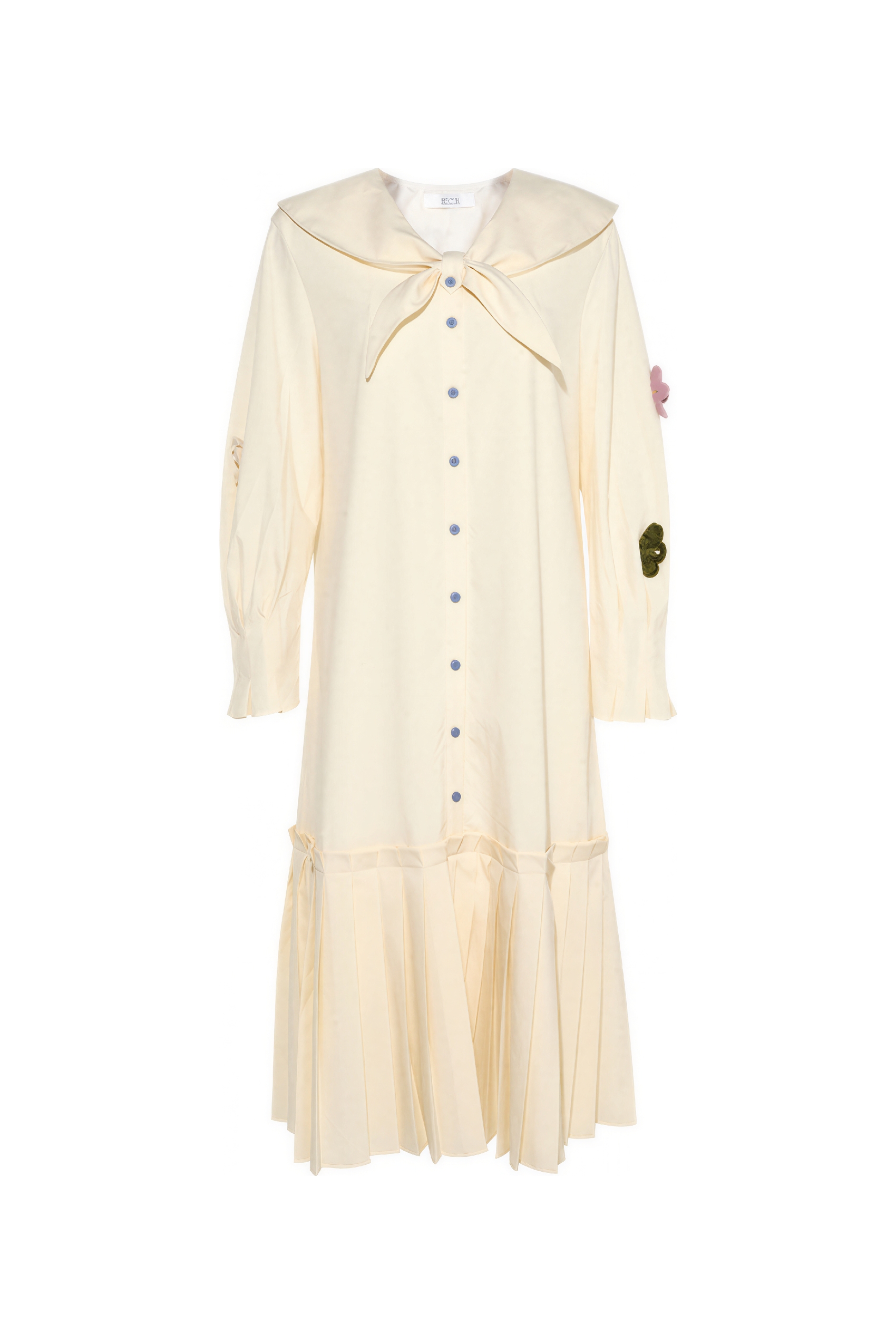 Navy collar shirt dress