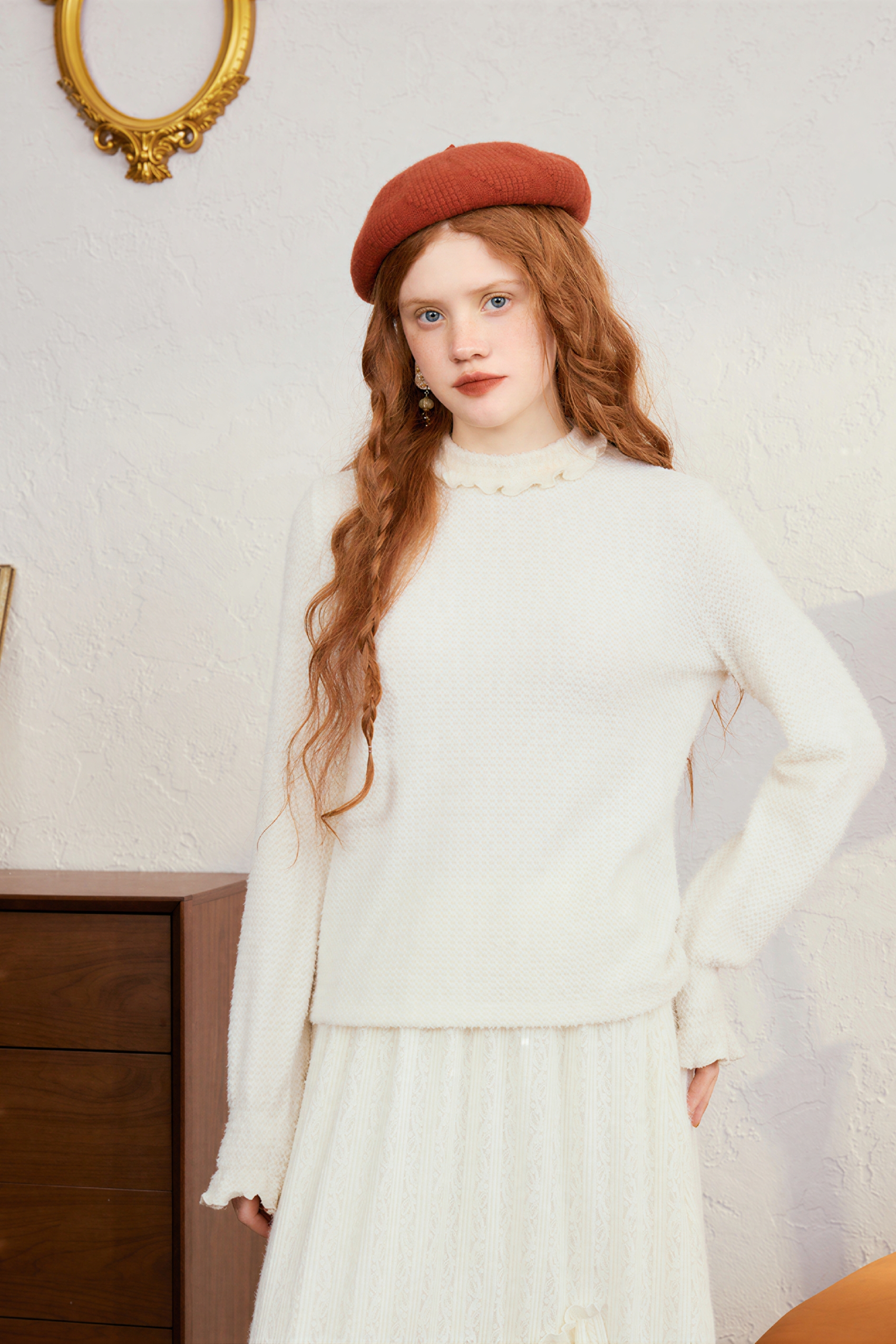 Crew neck knit base layer T-shirt