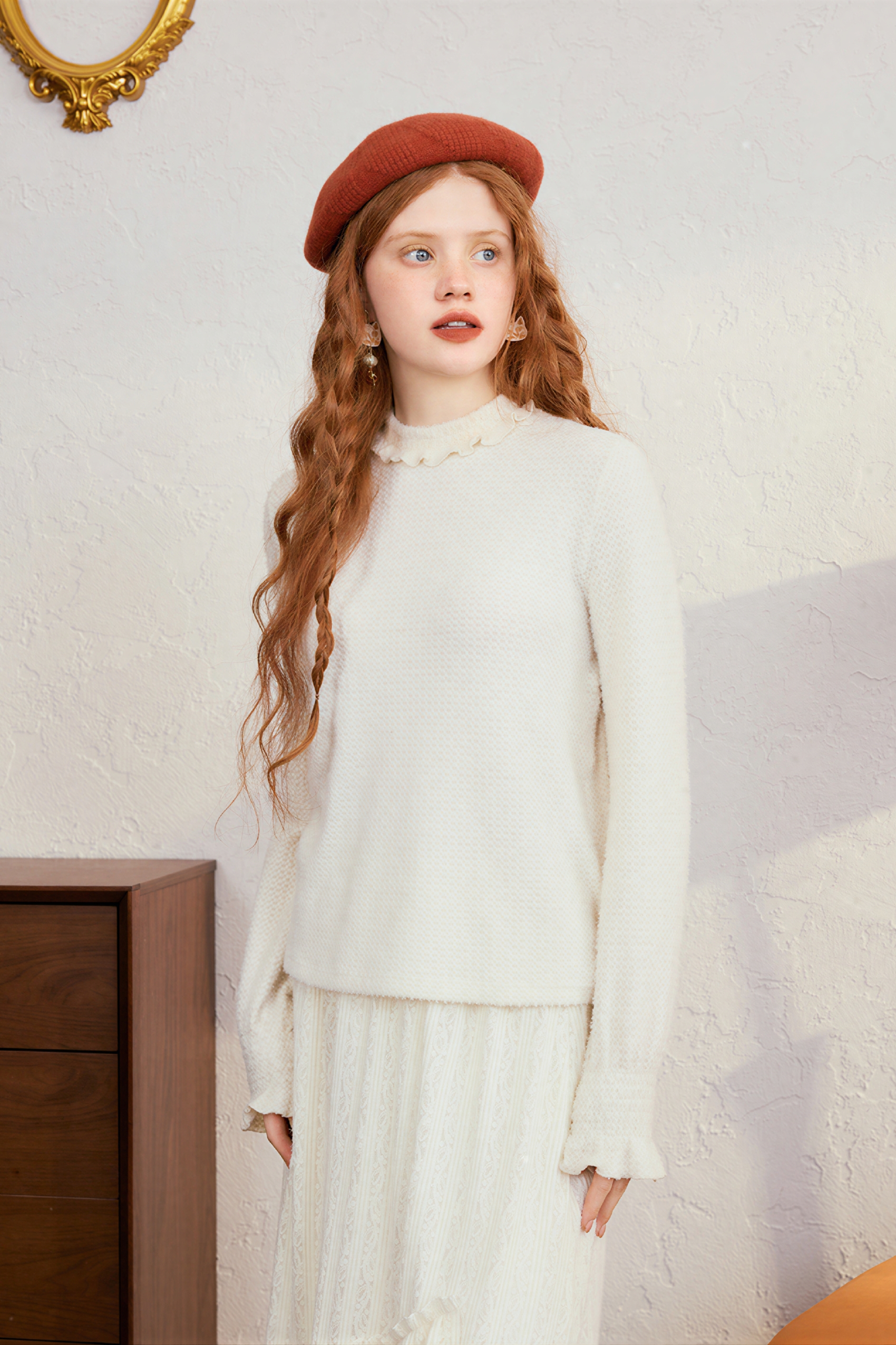 Crew neck knit base layer T-shirt